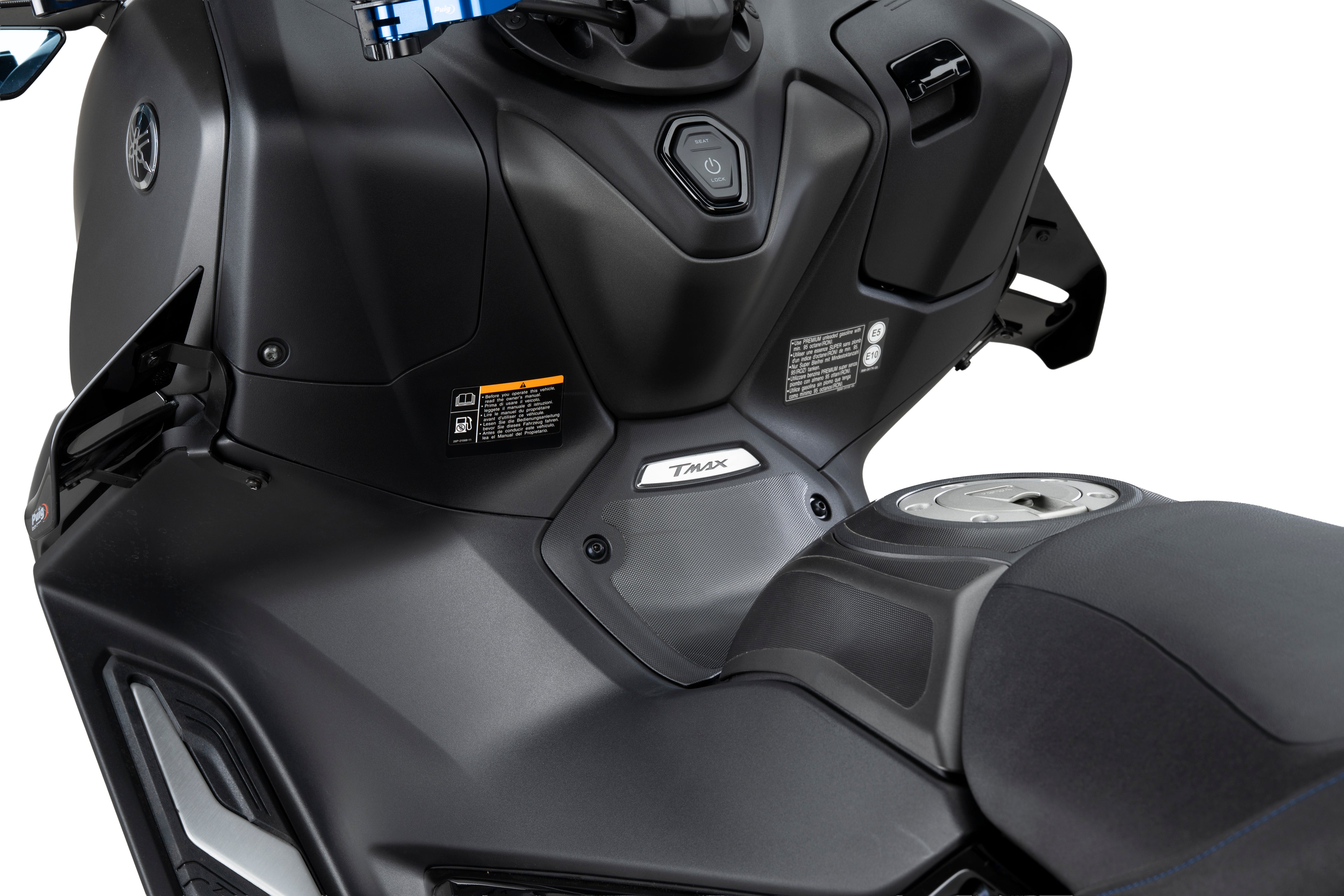 Puig D12 Side Wings | Gloss Black | Yamaha TMAX 560 2022>Current -   Pyramid Motorcycle Accessories