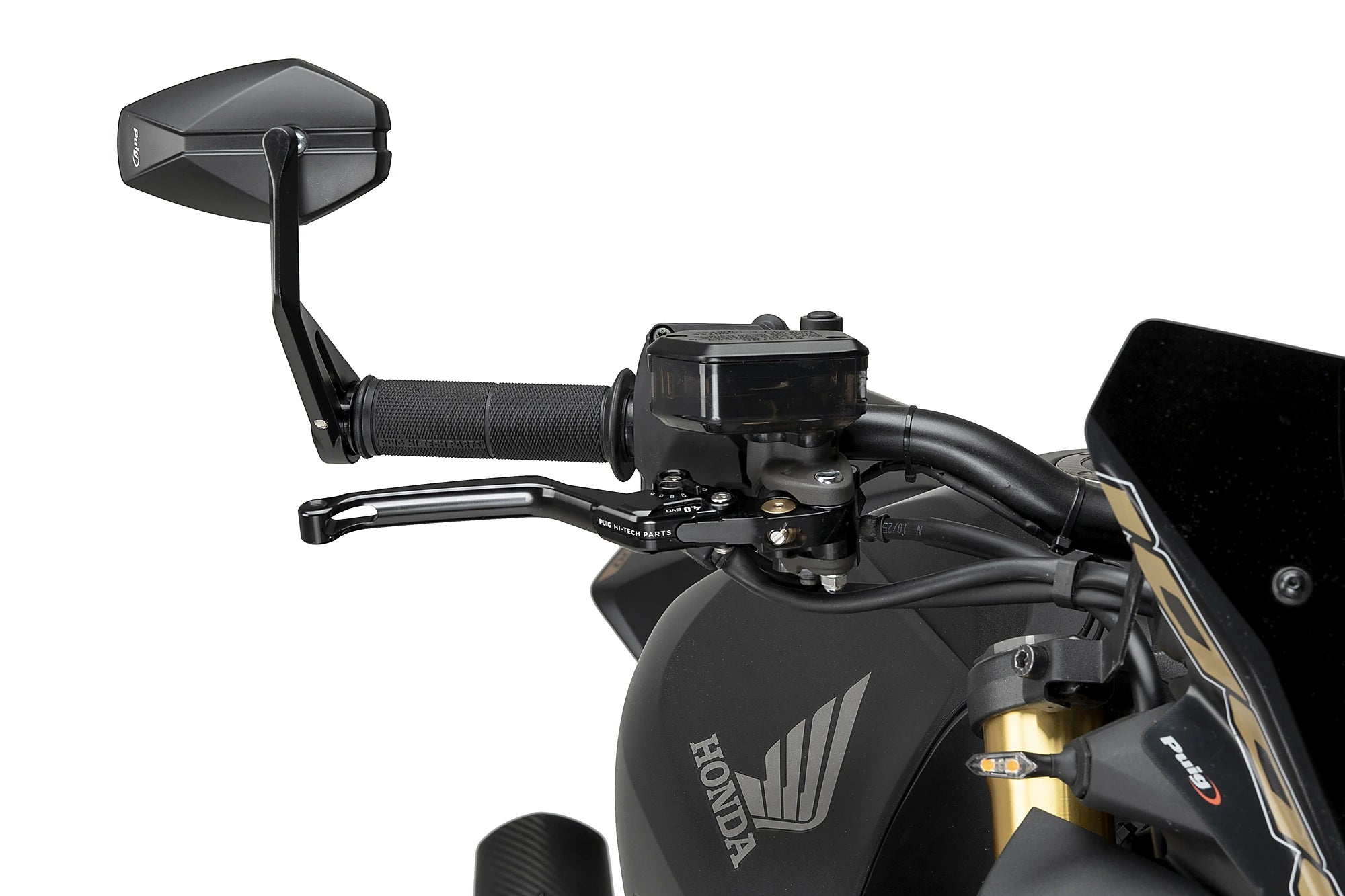 Puig MP25 Bar End Mirror | Black -   Pyramid Motorcycle Accessories