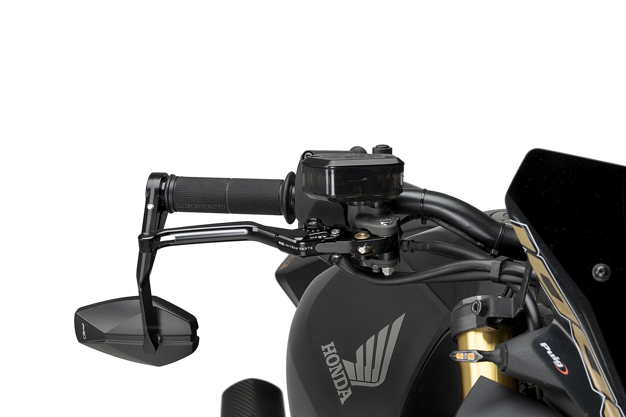 Puig MP25 Bar End Mirror | Black -   Pyramid Motorcycle Accessories
