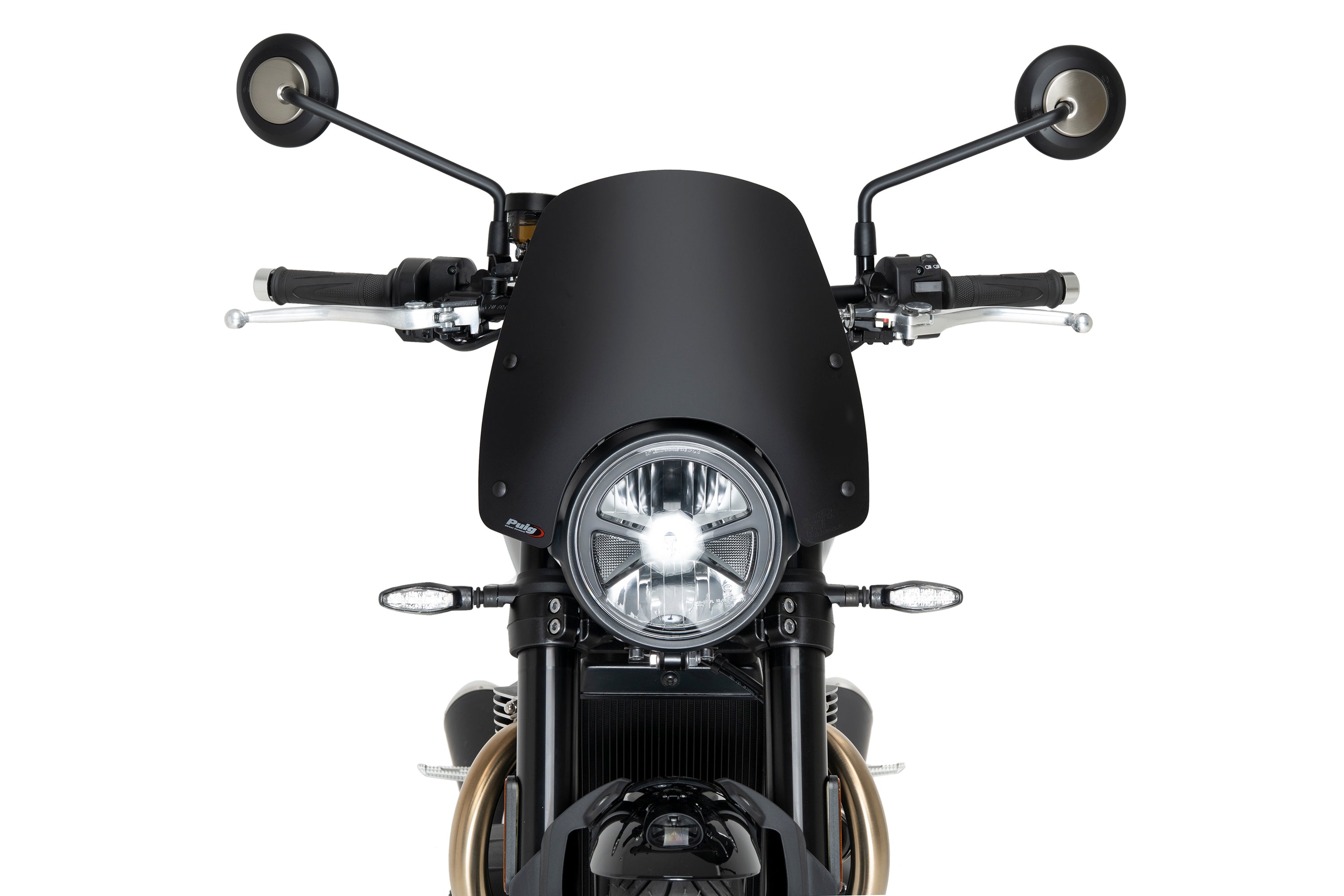 Puig Sport Screen | Matte Black | Triumph Speed Twin 900 / 1200 / 1200 RS -   Pyramid Motorcycle Accessories