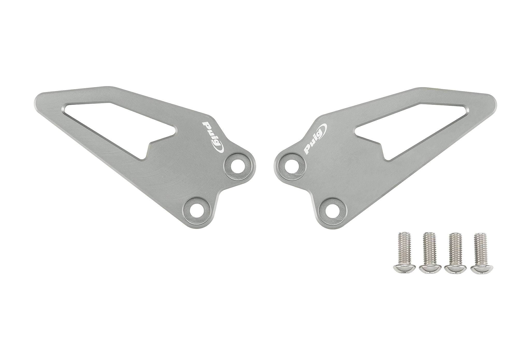Puig Heel Plates | Titanium | Yamaha R9 2025>Current -   Pyramid Motorcycle Accessories