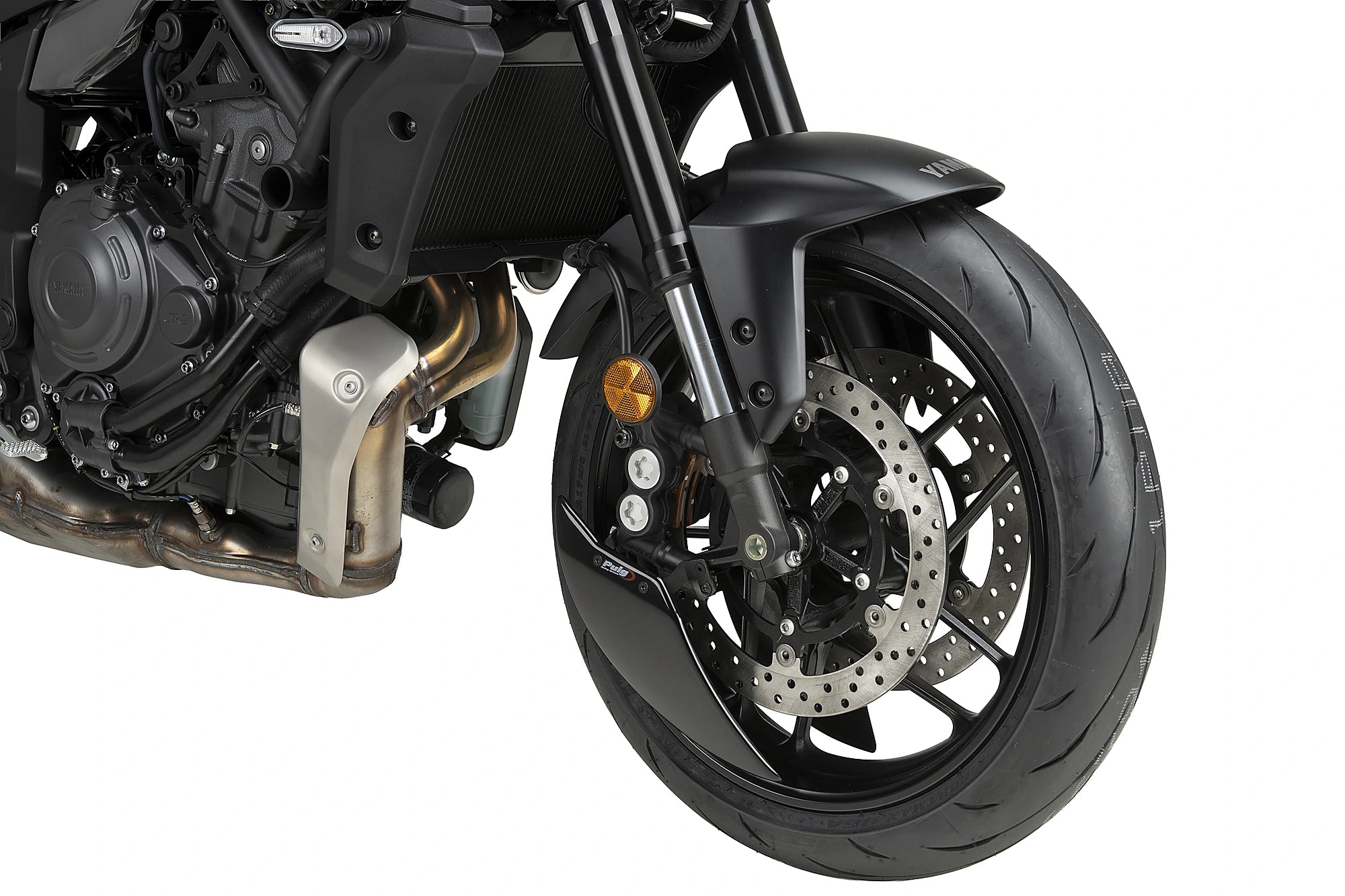Puig Aero Wheel Deflector | Gloss Black | Yamaha MT-07 2025>Current -   Pyramid Motorcycle Accessories