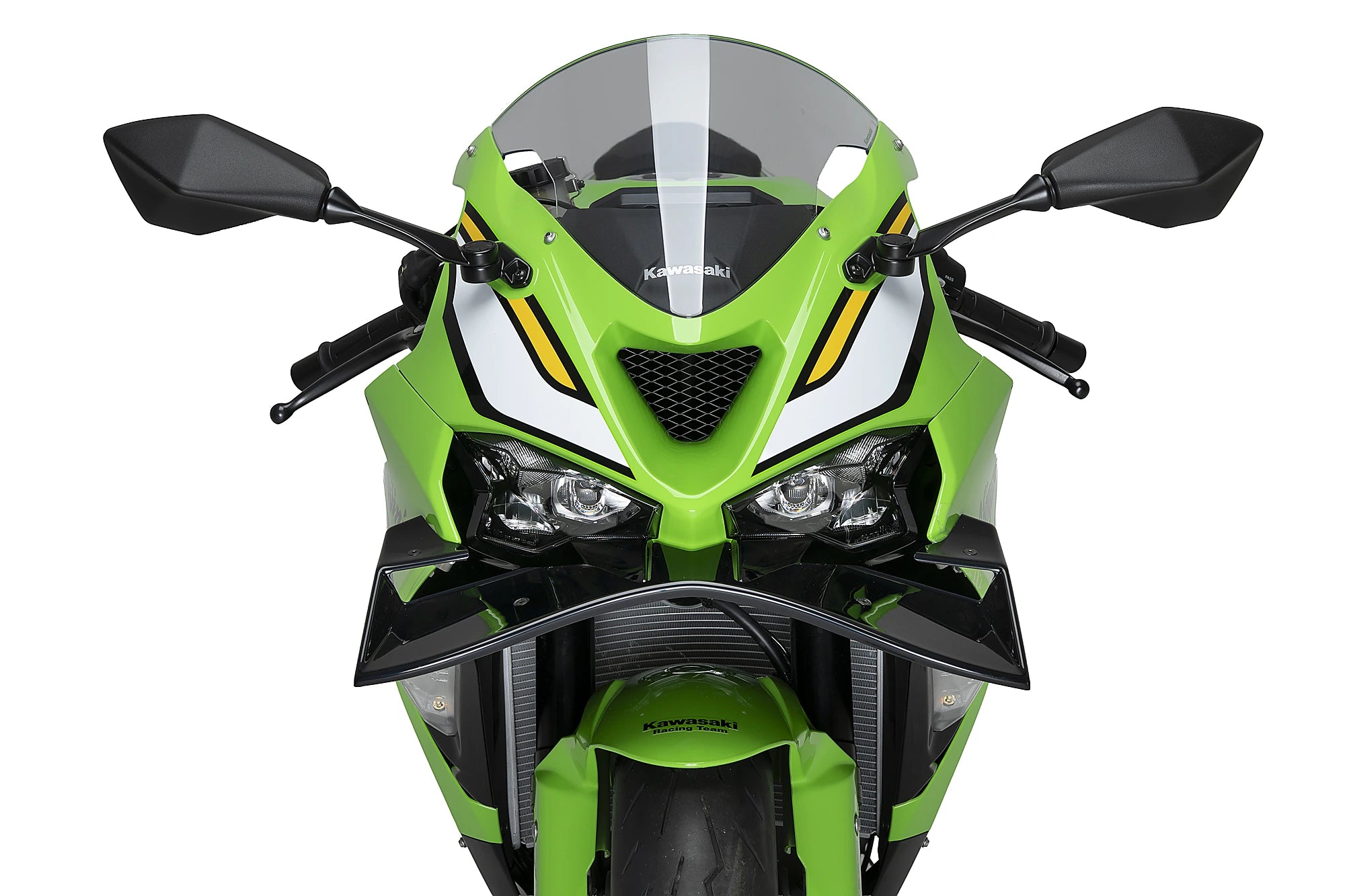 Puig GP Front Wing | Gloss Black | Kawasaki ZX-6R Ninja 2024>Current -   Pyramid Motorcycle Accessories