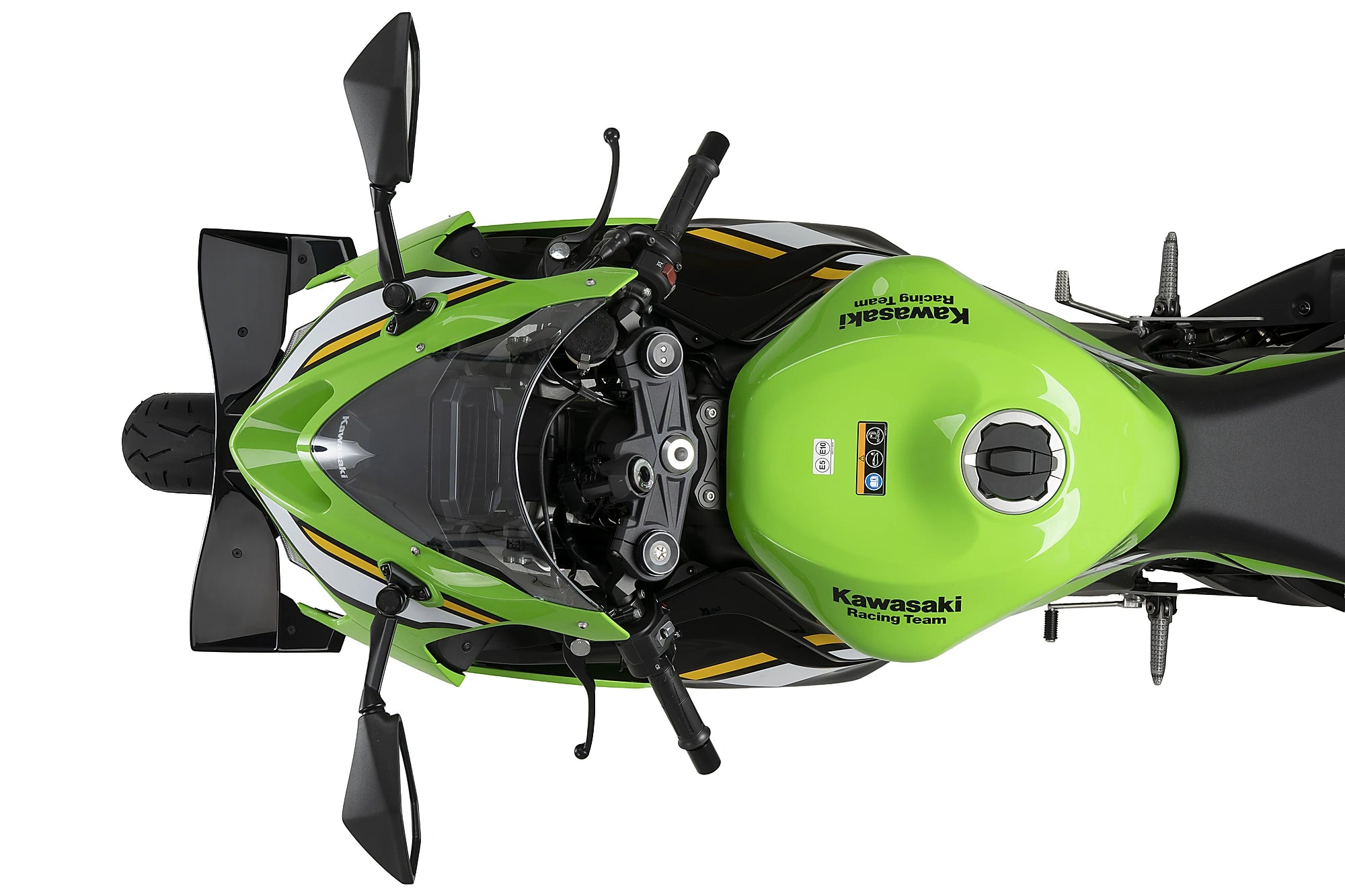 Puig GP Front Wing | Gloss Black | Kawasaki ZX-6R Ninja 2024>Current -   Pyramid Motorcycle Accessories
