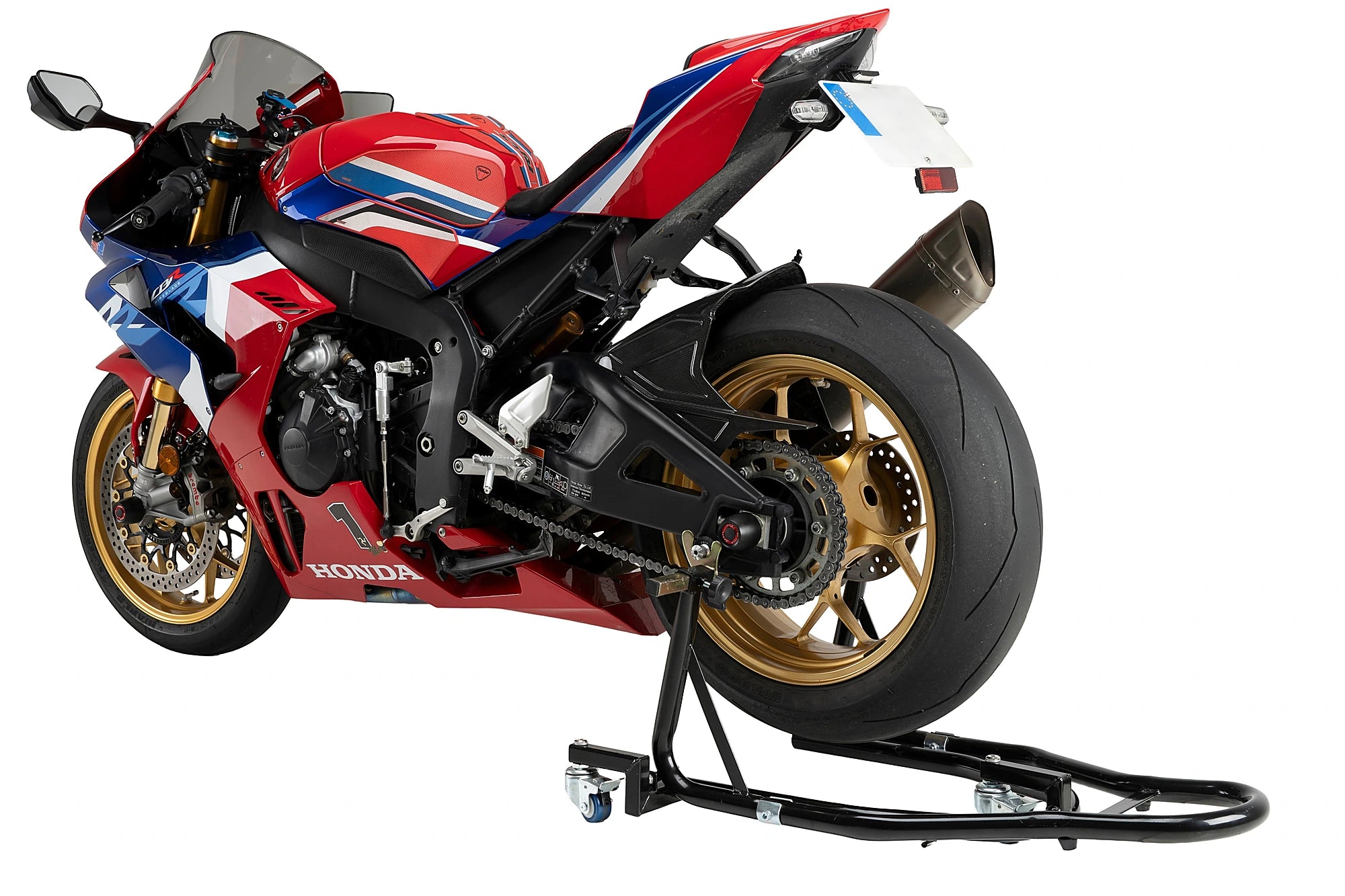 Puig Maneuverable Rear Paddock Stand for Conventional Swingarm -   Pyramid Motorcycle Accessories