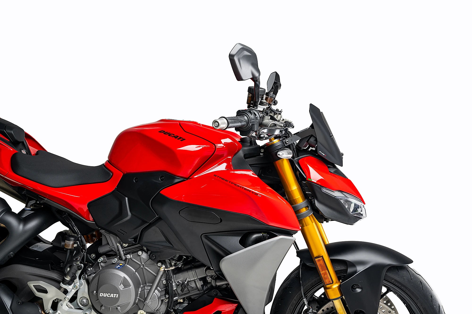 Puig Sport Screen | Dark Smoke | Ducati Streetfighter V2/V2 S 2025>Current -   Pyramid Motorcycle Accessories