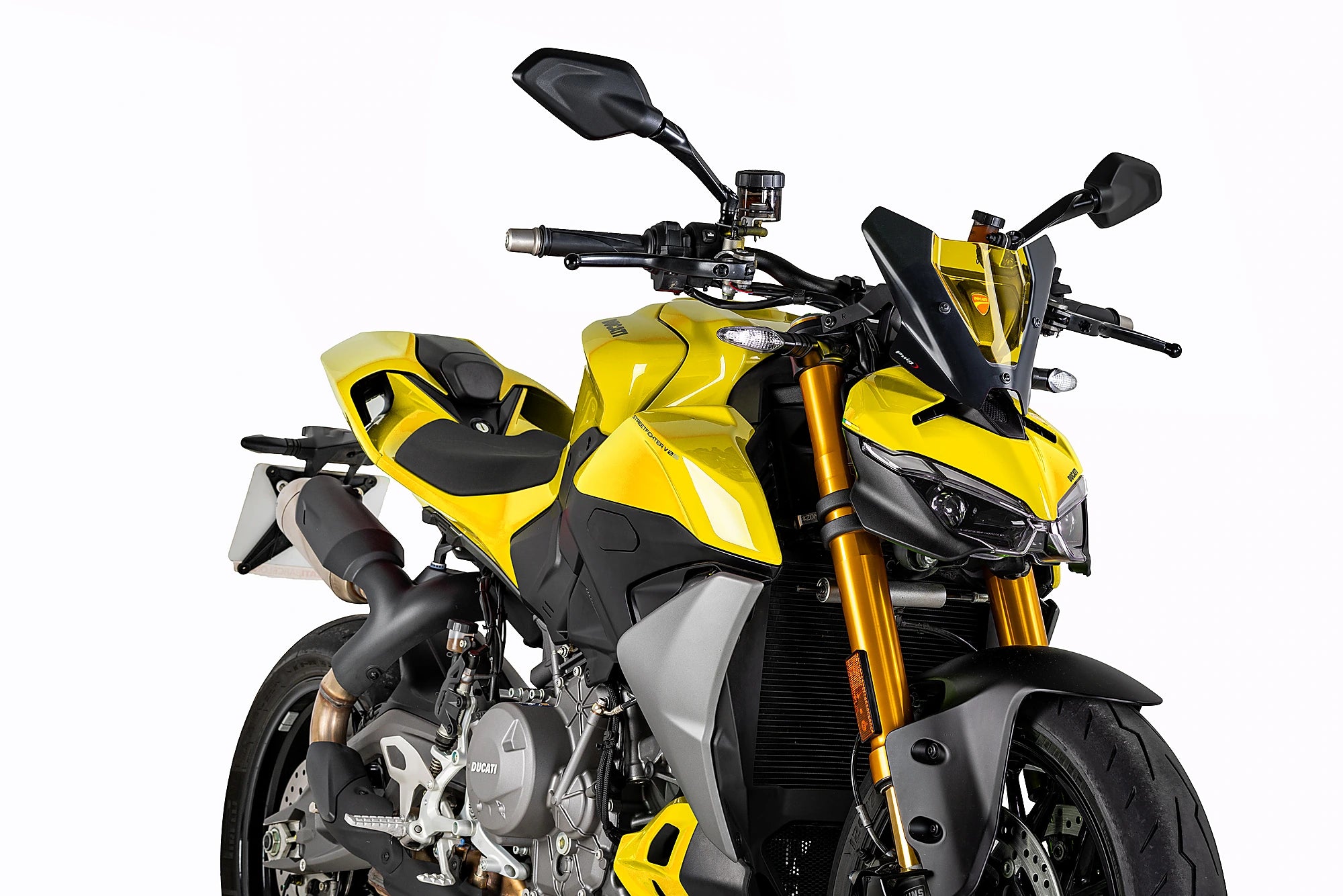 Puig Sport Screen | Yellow | Ducati Streetfighter V2/V2 S 2025>Current -   Pyramid Motorcycle Accessories