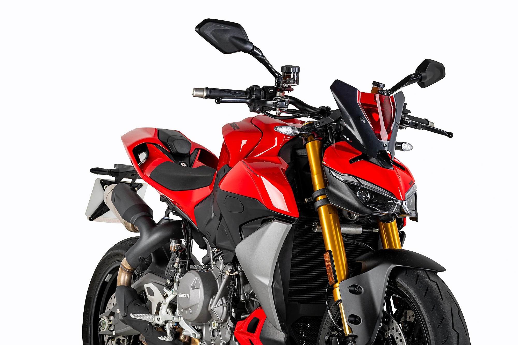 Puig Sport Screen | Red | Ducati Streetfighter V2/V2 S 2025>Current -   Pyramid Motorcycle Accessories