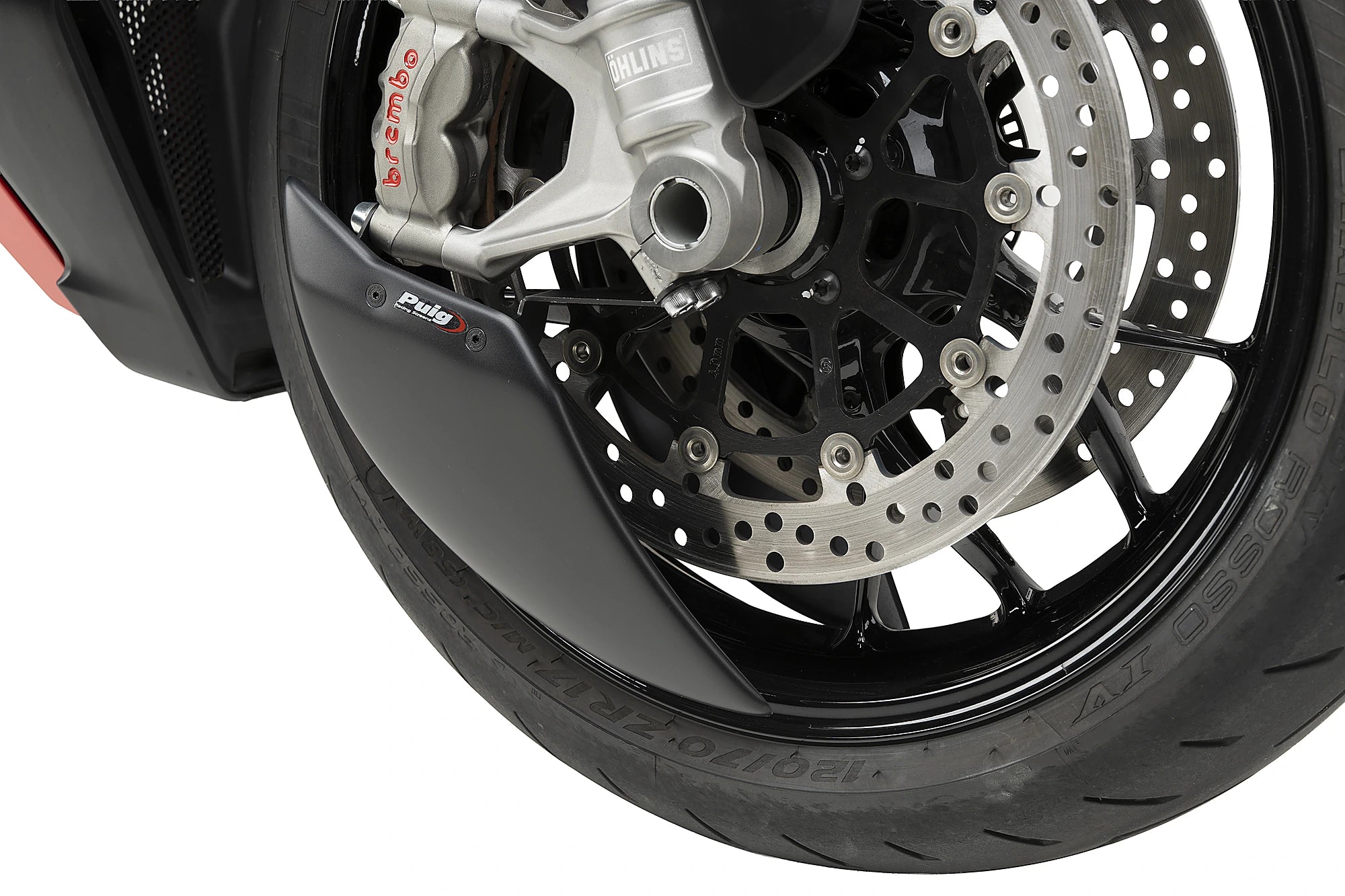 Puig Aero Wheel Deflector | Matte Black | Ducati Streetfighter V2/V2 S 2025>Current -   Pyramid Motorcycle Accessories