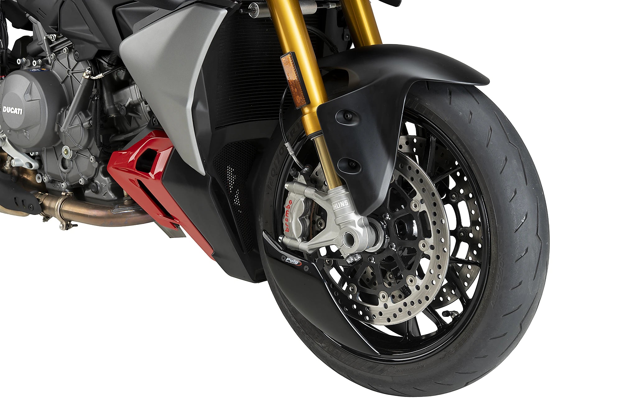 Puig Aero Wheel Deflector | Gloss Black | Ducati Streetfighter V2/V2 S 2025>Current -   Pyramid Motorcycle Accessories