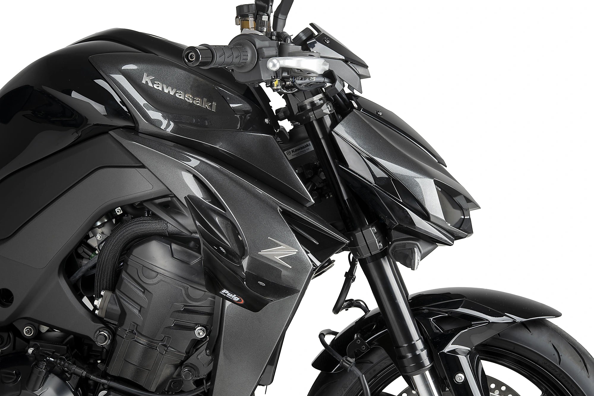 Puig D12 Wings | Gloss Black | Kawasaki Z 1100 / Z 1100 SE 2026>Current -   Pyramid Motorcycle Accessories