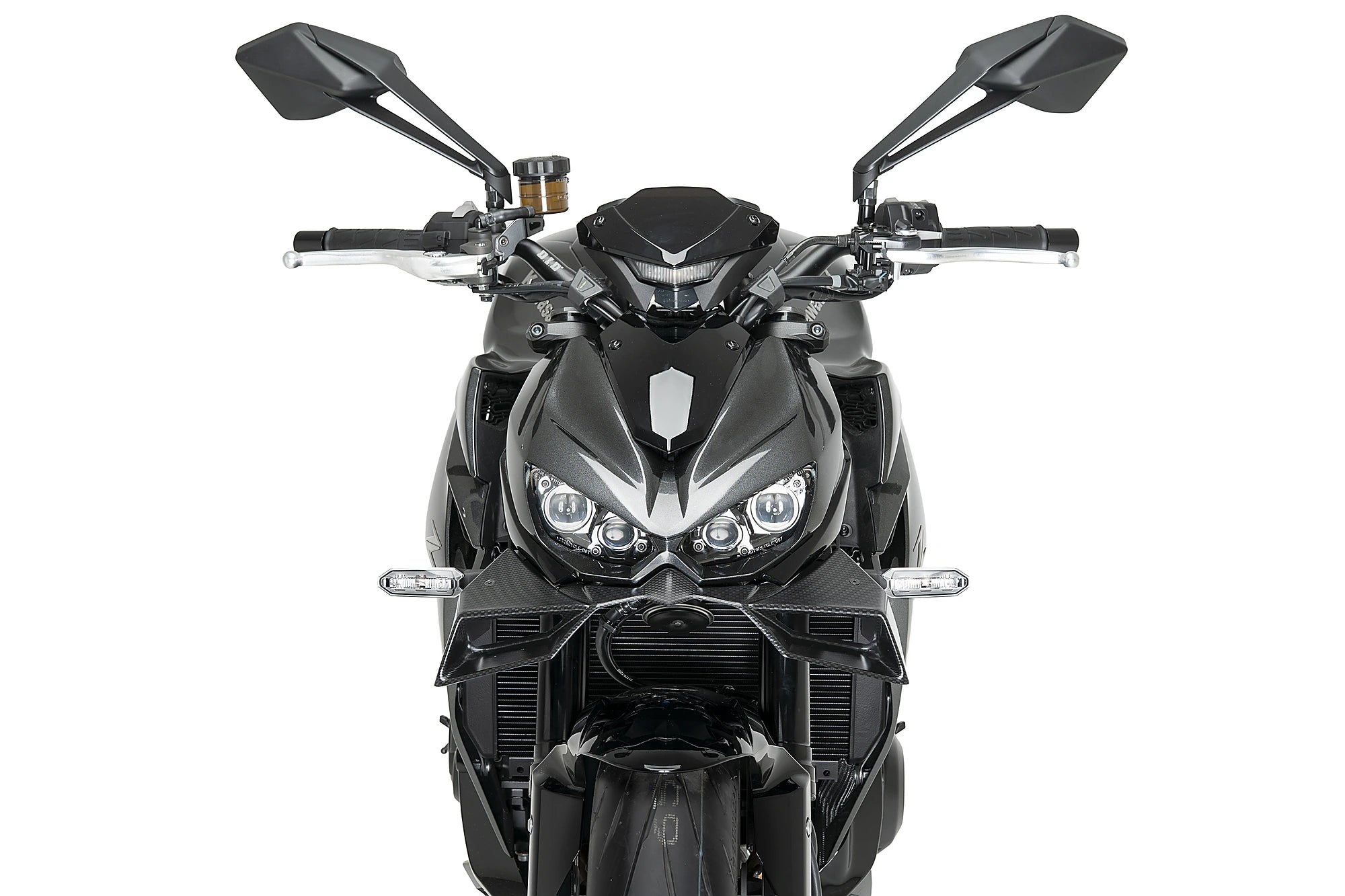 Puig Naked Front Wing Carbon Look fitted to Kawasaki Z 1100