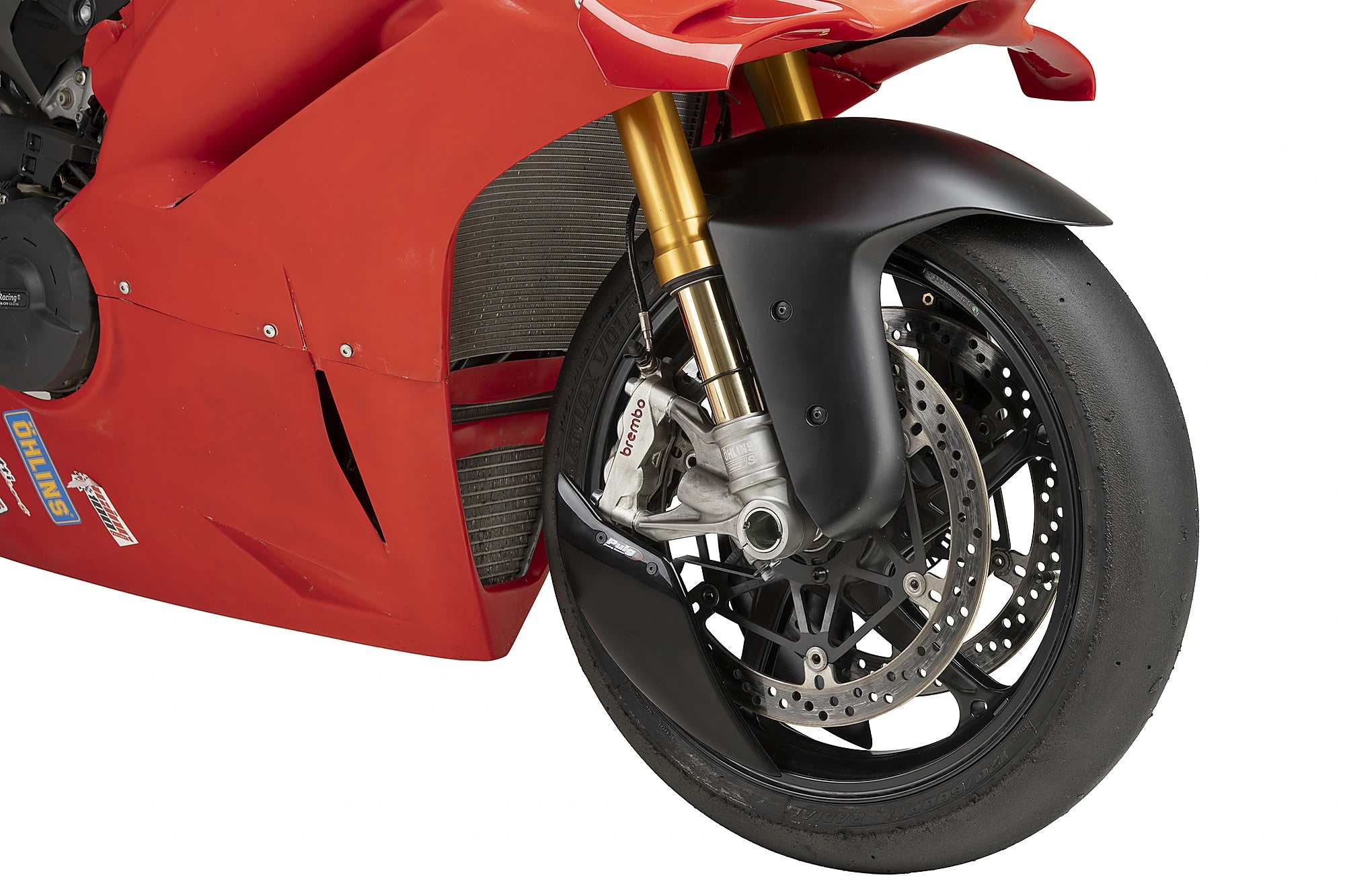 Puig Aero Wheel Deflector | Gloss Black | Ducati Panigale V4/V4 R/V4 S -   Pyramid Motorcycle Accessories
