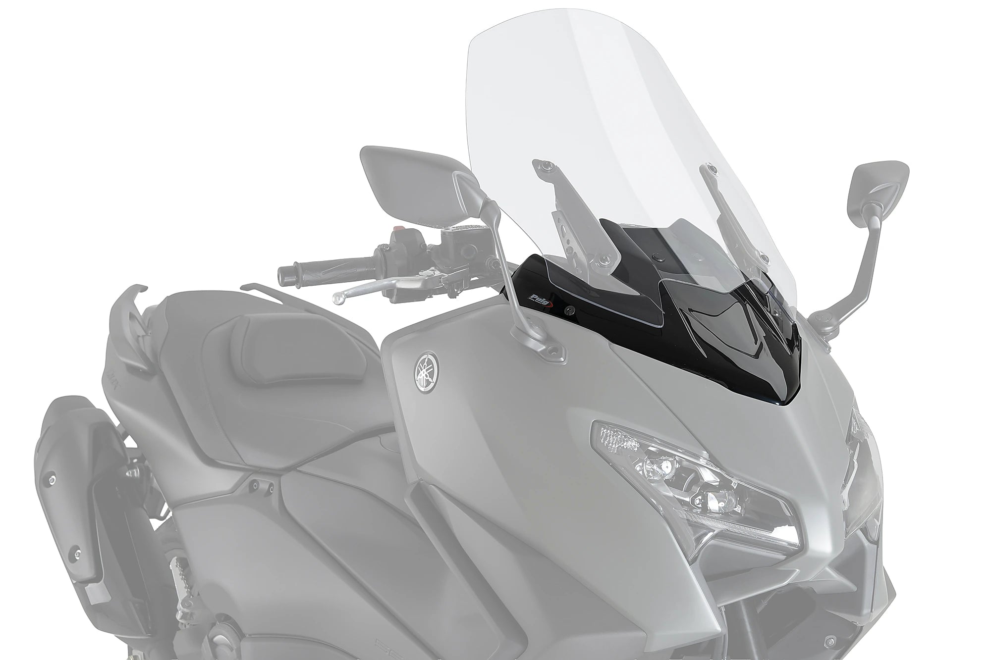 Puig Sport Plus Front Deflector | Gloss Black | Yamaha TMAX 560 2025>Current -   Pyramid Motorcycle Accessories