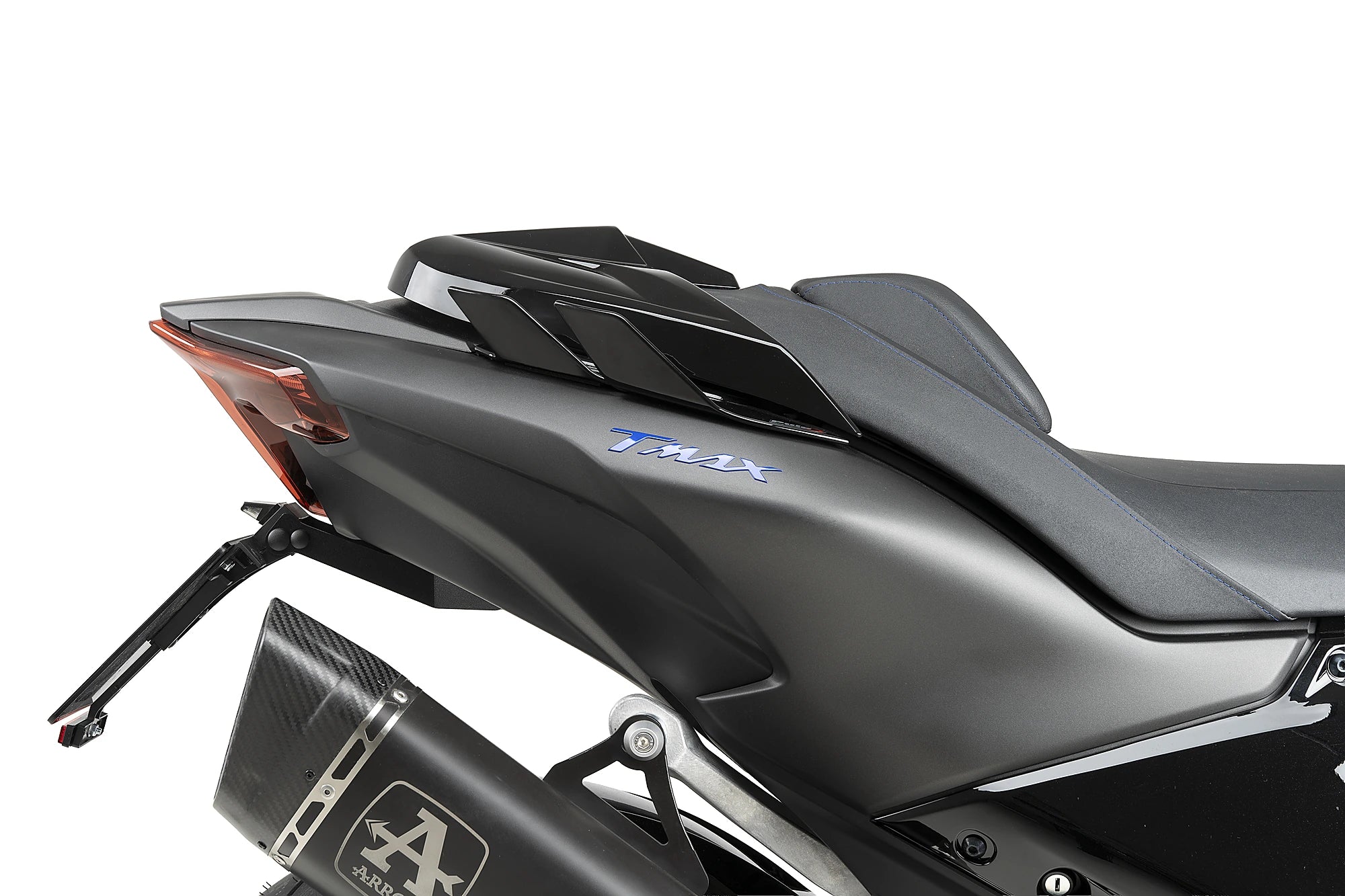 Puig Seat Cowl Spoilers | Gloss Black | Yamaha TMAX 560 inc. TECH MAX 2022>Current -   Pyramid Motorcycle Accessories