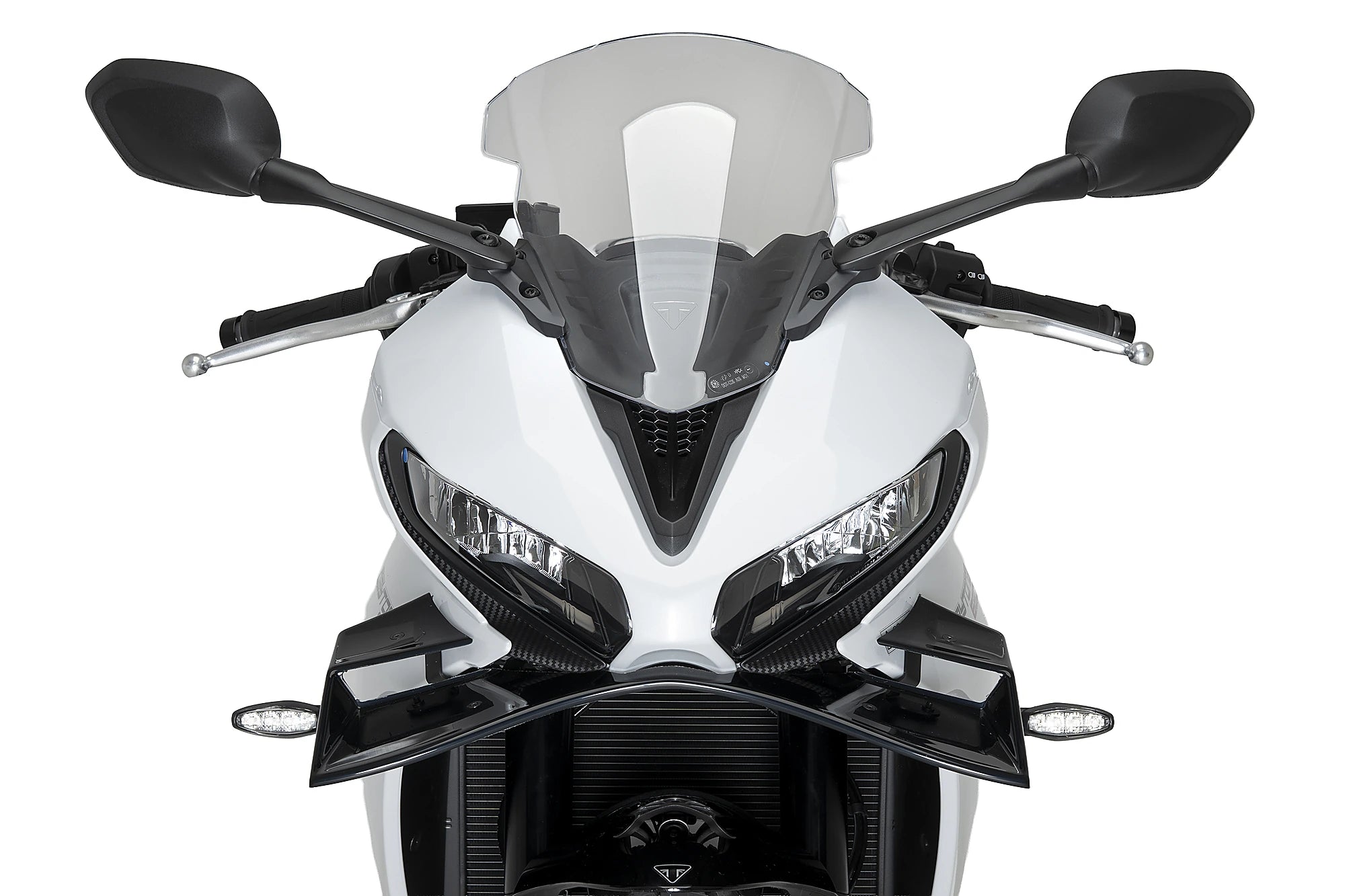 Puig GP Frontal Wing | Gloss Black | Triumph Daytona 660 2024>2025 -   Pyramid Motorcycle Accessories