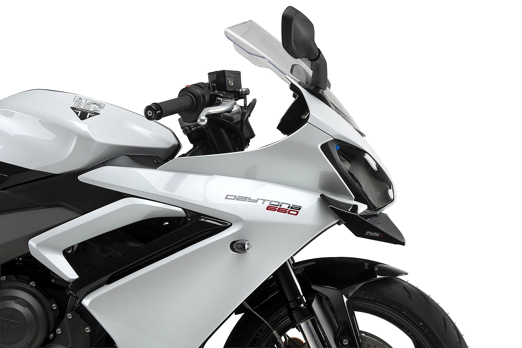 Puig GP Frontal Wing | Gloss Black | Triumph Daytona 660 2024>2025 -   Pyramid Motorcycle Accessories