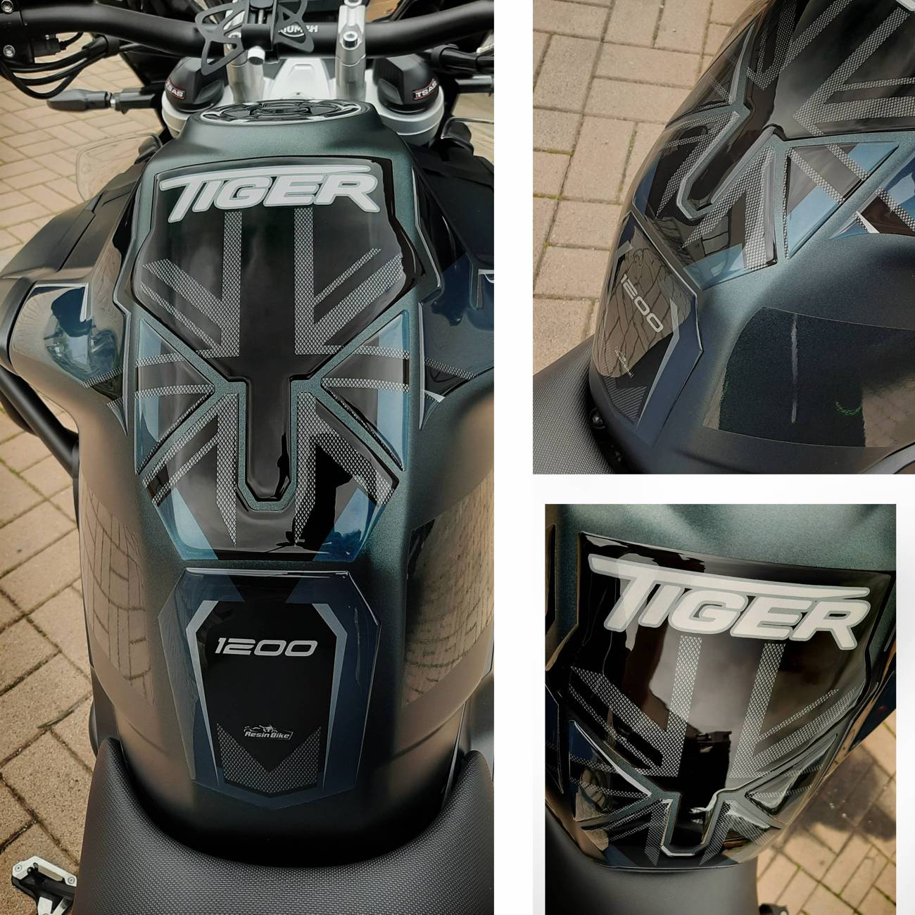 Resin Bike 3D Motorcycle Stickers - Tank Pad | Triumph Tiger 1200 2018>2020 RB-B75845X4 -   Pyramid Motorcycle Accessories