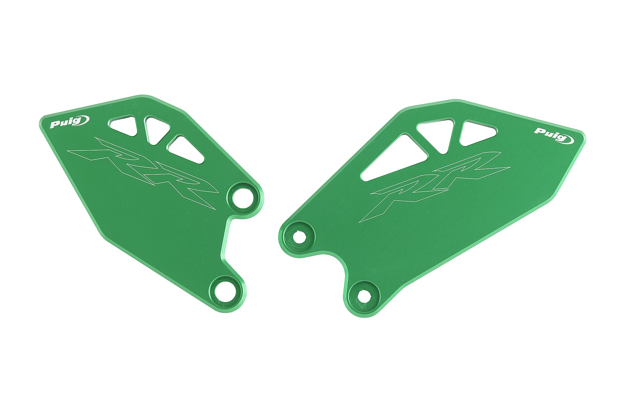 Puig Heel Plates | Green | Kawasaki ZX-10R/10RR 2026>Current -   Pyramid Motorcycle Accessories