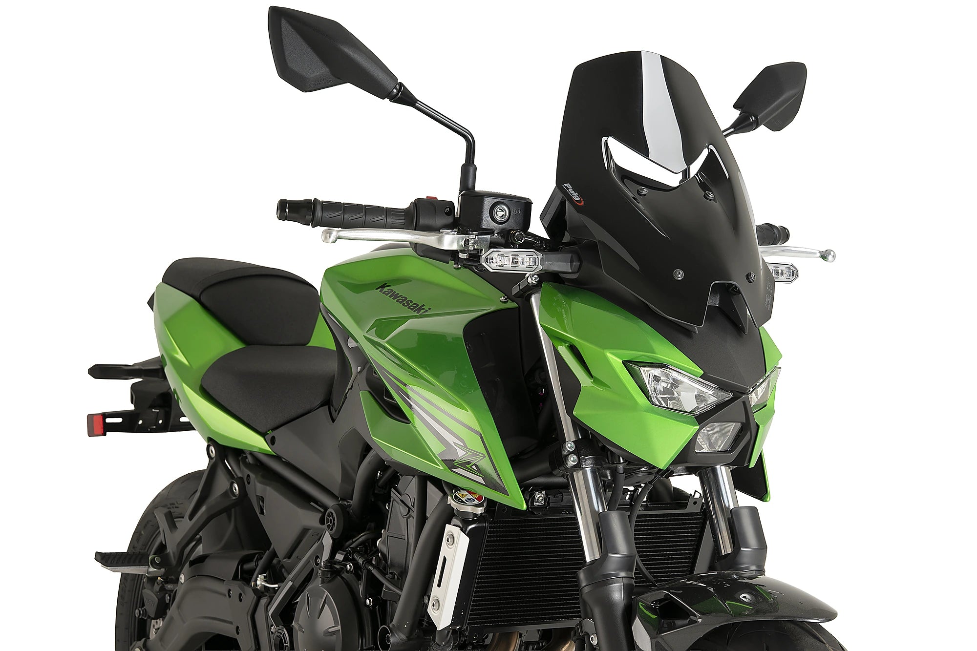 Puig Touring Screen | Black (Opaque) | Kawasaki Z650 S 2026>Current -   Pyramid Motorcycle Accessories