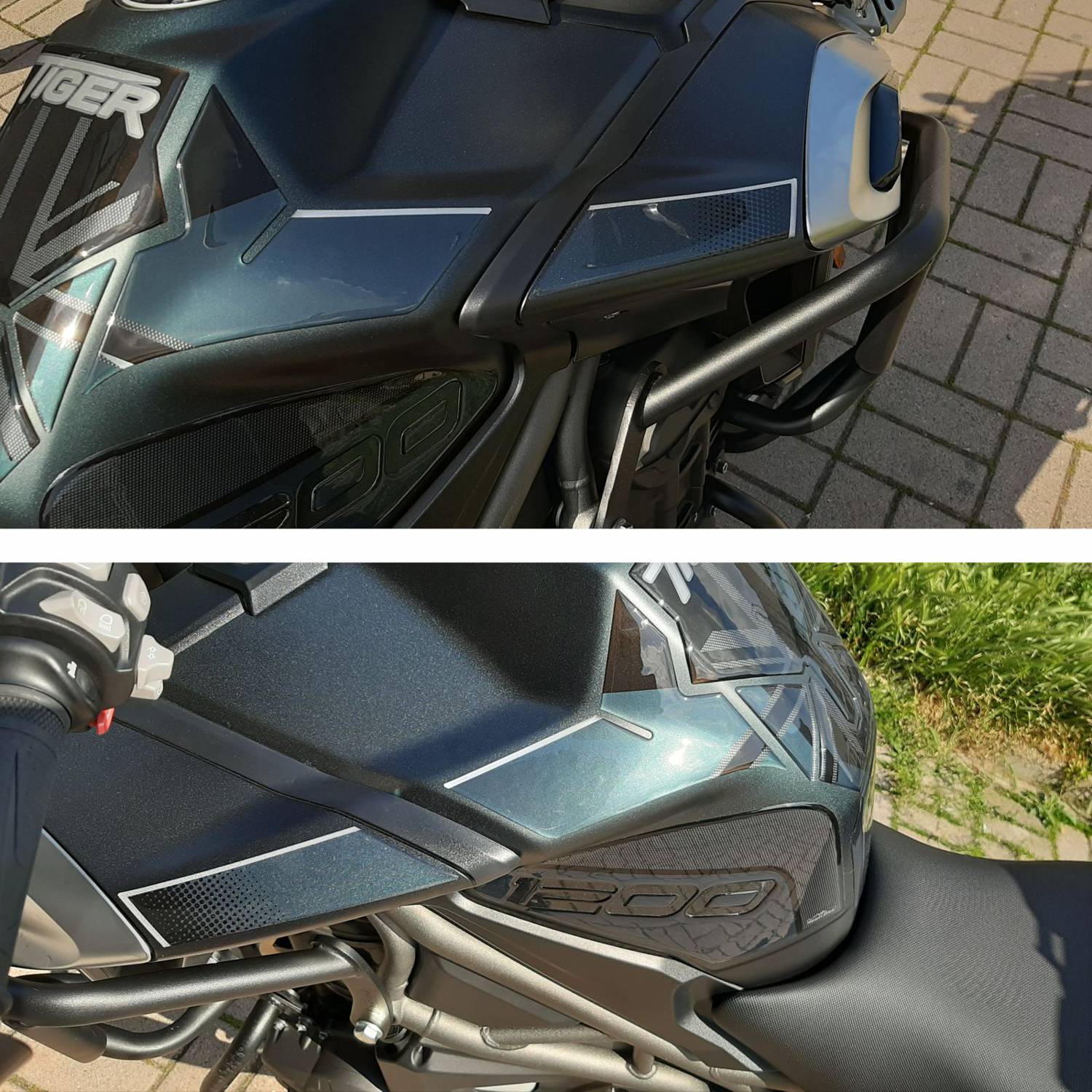 Resin Bike 3D Motorcycle Stickers - Tank Pad | Triumph Tiger 1200 2018>2020 RB-BQ481766 -   Pyramid Motorcycle Accessories