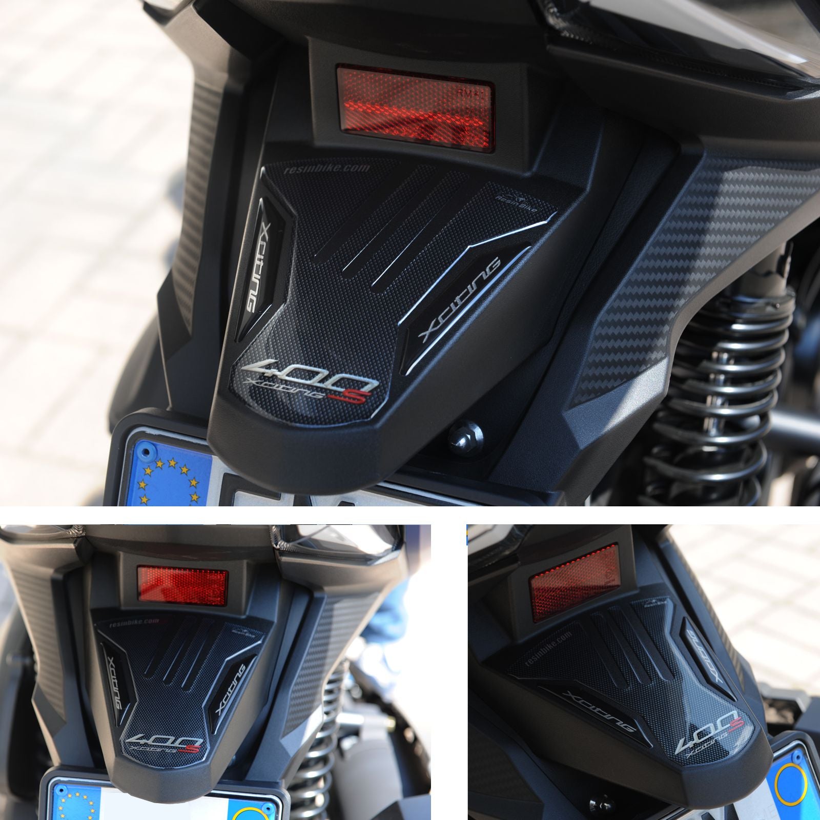 Resin Bike 3D Motorcycle Stickers - Tail Section | Kymco Xciting 400i S 2019>2020 -   Pyramid Motorcycle Accessories