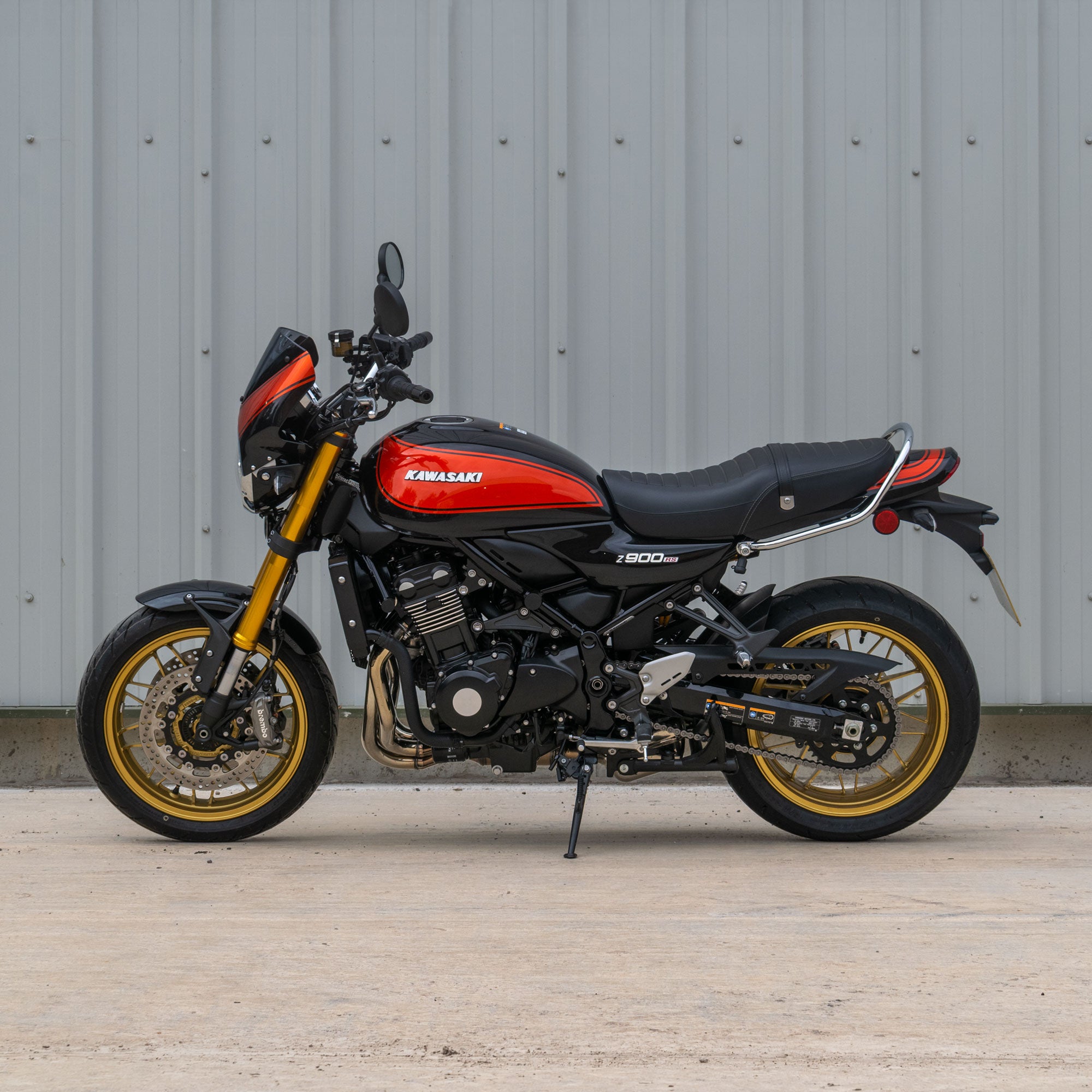 Pyramid Fly Screen | Metallic Spark Black/Orange | Kawasaki Z 900 RS SE 2026>Current -   Pyramid Motorcycle Accessories