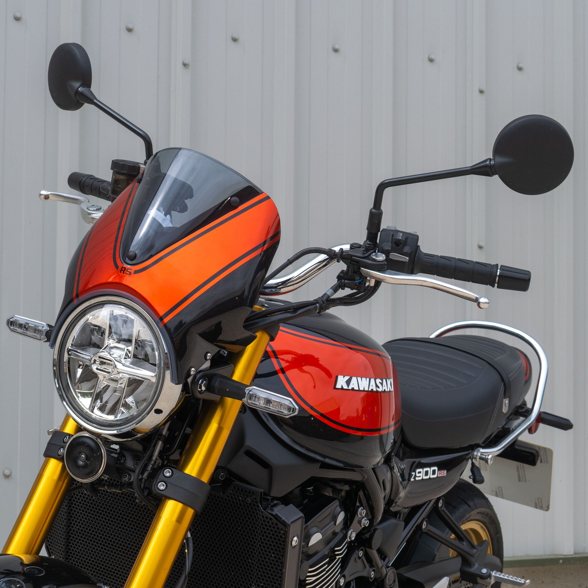 Pyramid Fly Screen | Metallic Spark Black/Orange | Kawasaki Z 900 RS SE 2026>Current -   Pyramid Motorcycle Accessories