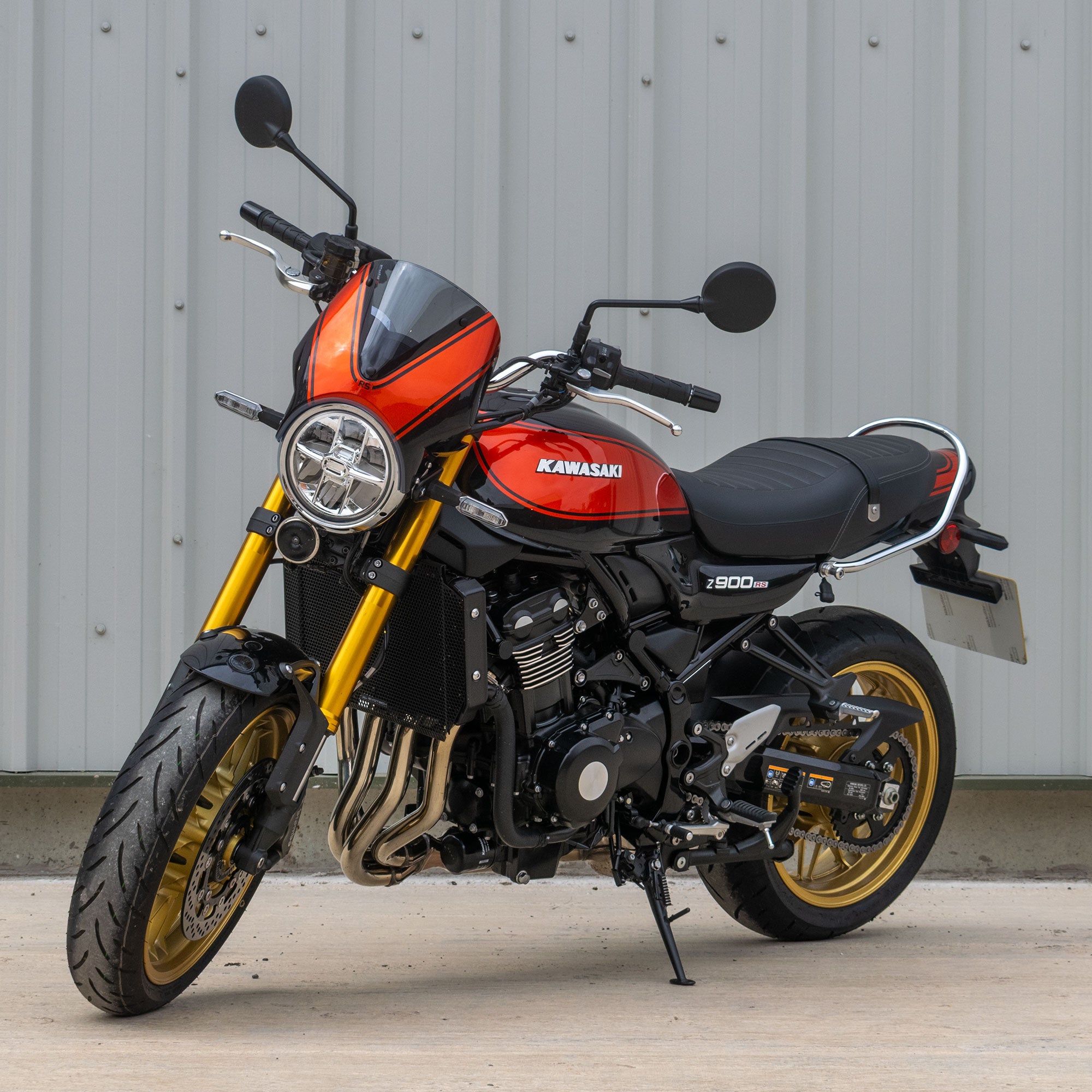 Pyramid Fly Screen | Metallic Spark Black/Orange | Kawasaki Z 900 RS SE 2026>Current -   Pyramid Motorcycle Accessories
