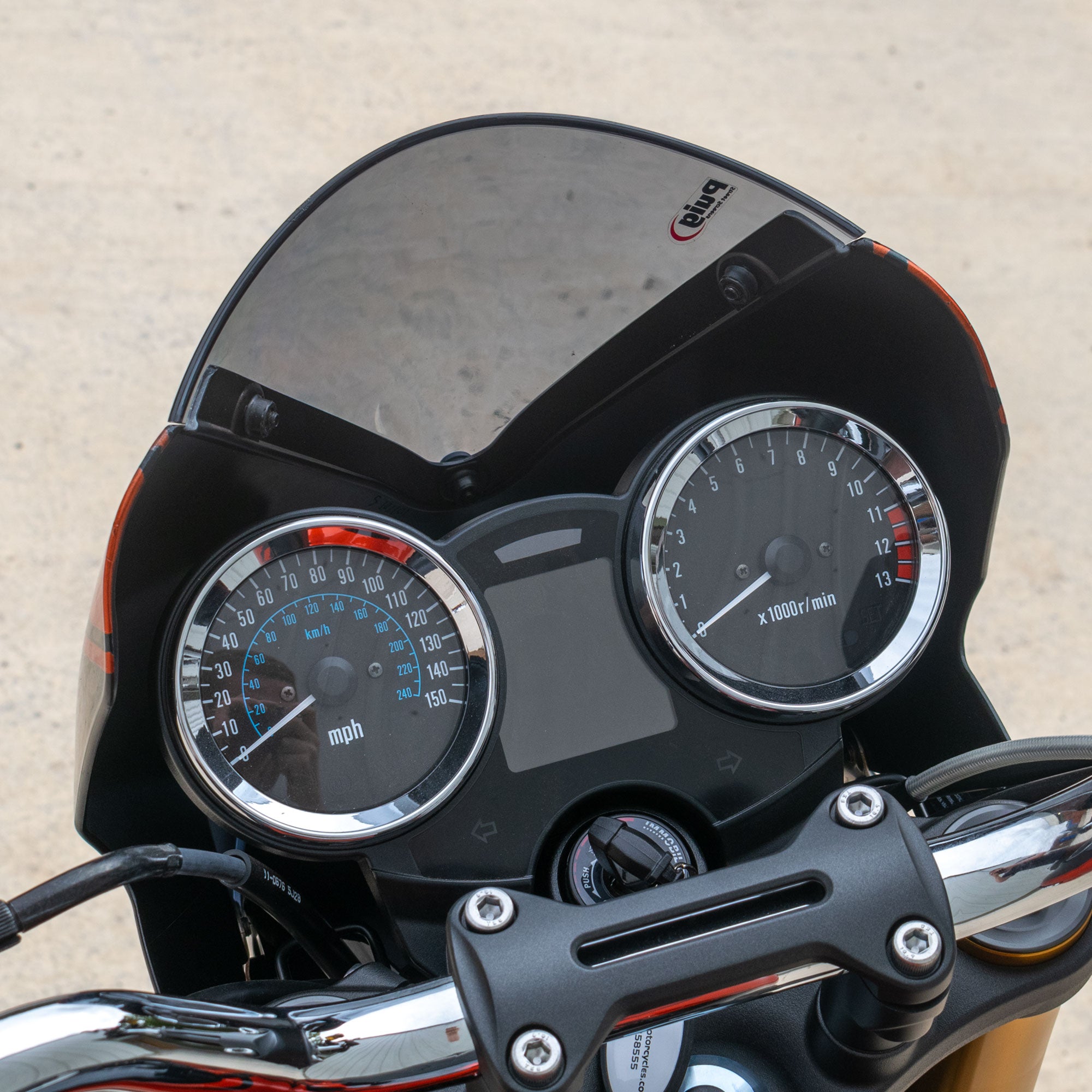 Pyramid Fly Screen | Metallic Spark Black/Orange | Kawasaki Z 900 RS SE 2026>Current -   Pyramid Motorcycle Accessories