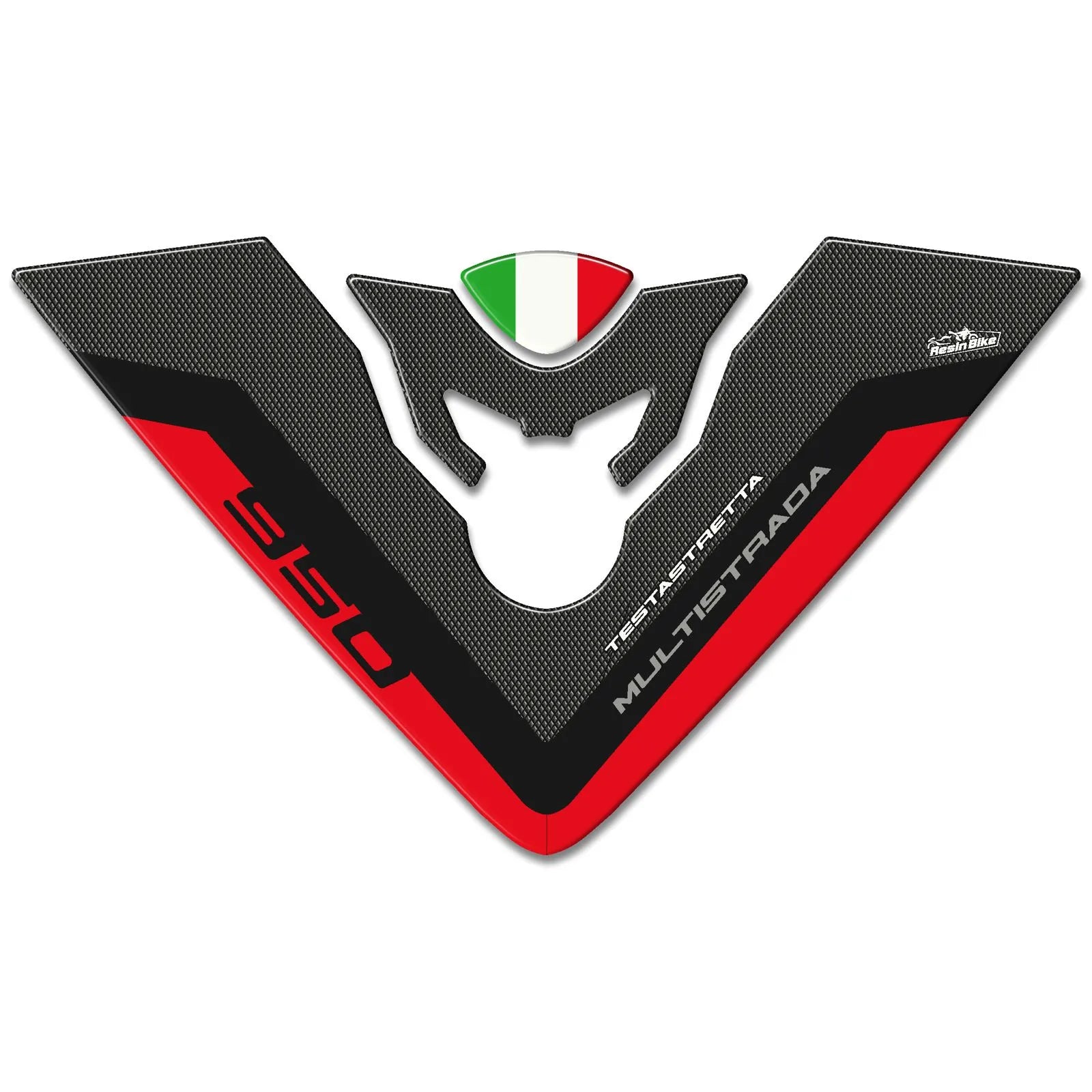 Resin Bike 3D Motorcycle Stickers - Windshield | Ducati Multistrada 950/950 S 2018>2021 -   Pyramid Motorcycle Accessories