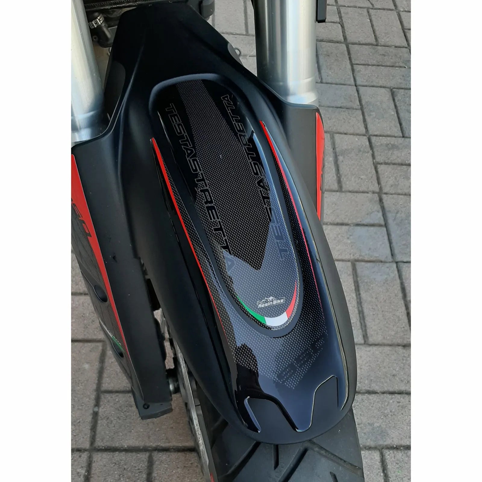 Resin Bike 3D Motorcycle Stickers - Front Fender | Ducati Panigale/Multistrada 950/950 S 2018>2021 -   Pyramid Motorcycle Accessories