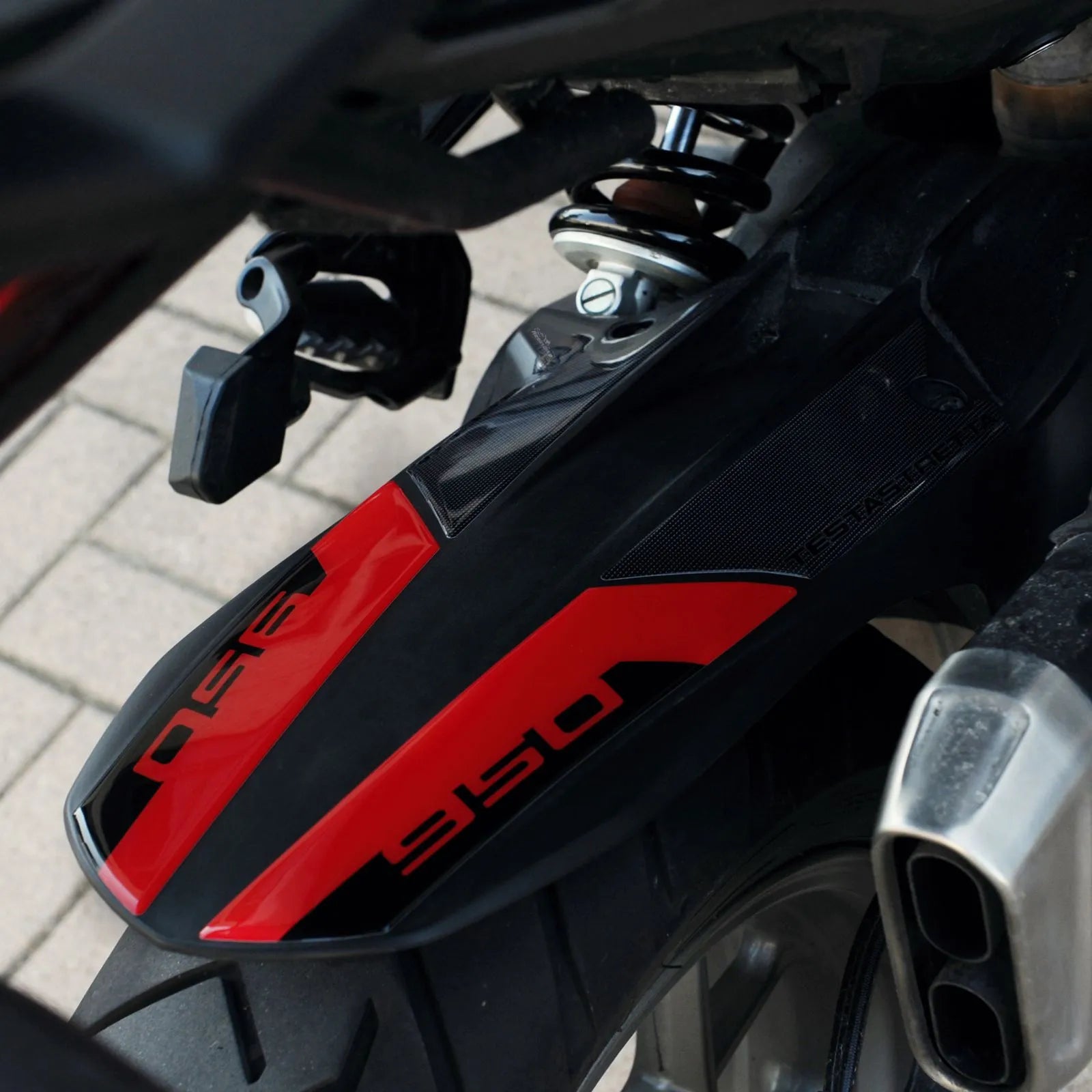 Resin Bike 3D Motorcycle Stickers - Rear Fender | Ducati Multistrada 950/950 S 2018>2021 -   Pyramid Motorcycle Accessories