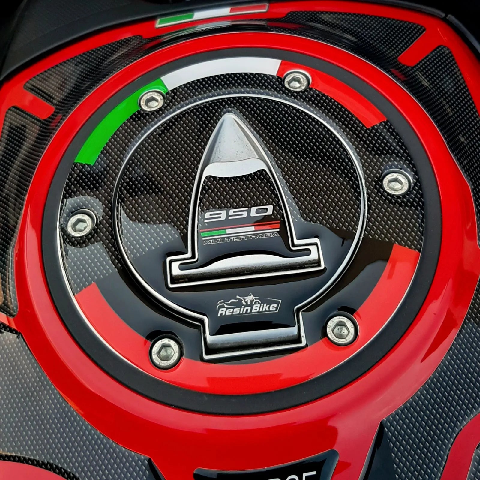 Resin Bike 3D Motorcycle Stickers - Fuel Cap | Ducati Multistrada 950/950 S 2018>2021 -   Pyramid Motorcycle Accessories