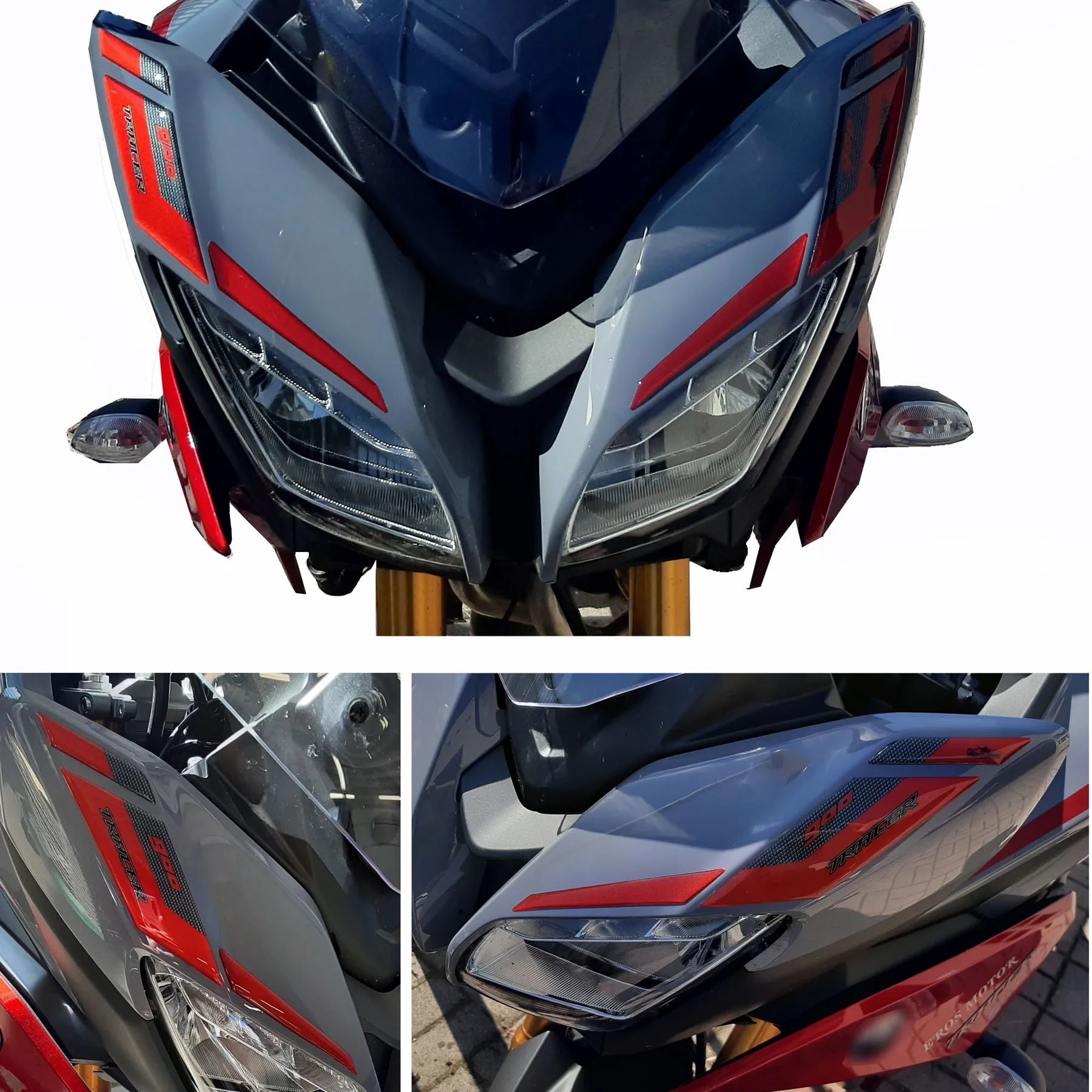 Resin Bike 3D Motorcycle Stickers - Frontal Area | Yamaha Tracer 900 2018>Current -   Pyramid Motorcycle Accessories