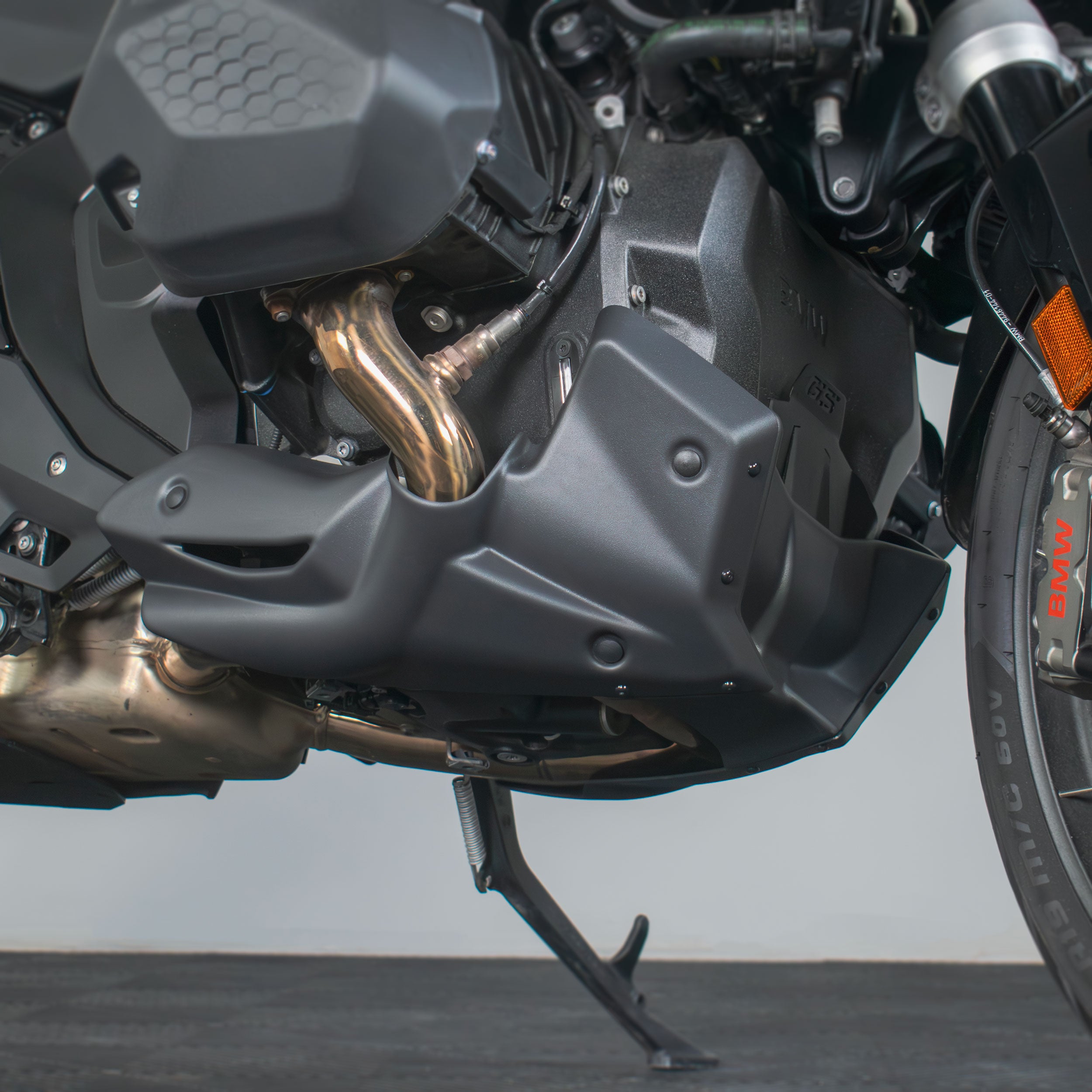 Pyramid Belly Pan | Matte Black | BMW R 1300 GS 2023>Current -   Pyramid Motorcycle Accessories