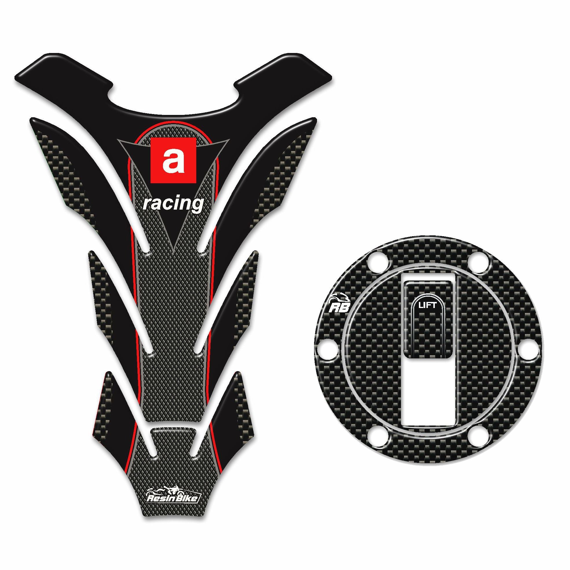 Resin Bike 3D Motorcycle Stickers - Tank Pad | Aprilia RSV4 2009>2023 -   Pyramid Motorcycle Accessories
