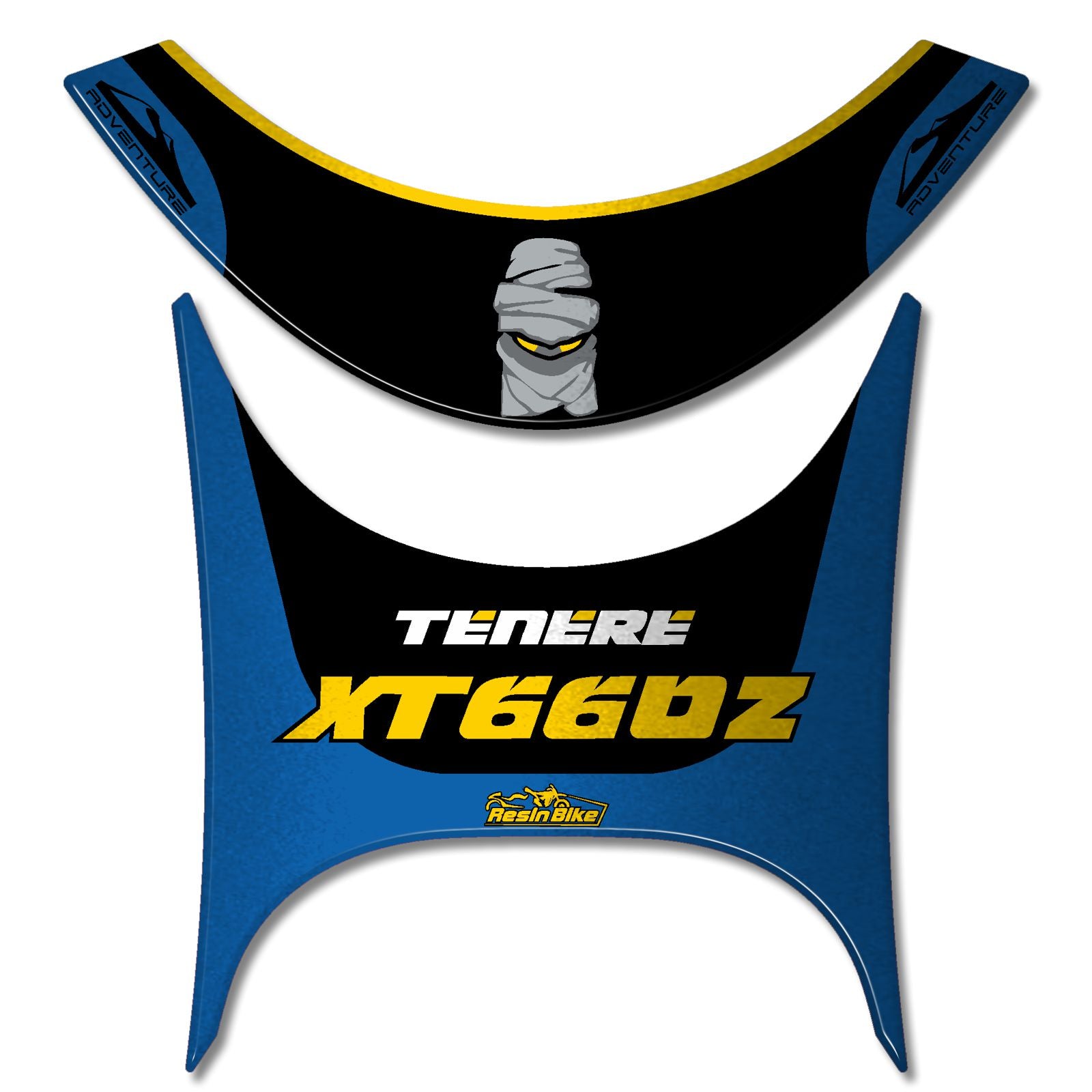 Resin Bike 3D Motorcycle Stickers - Tank Pad | Yamaha XT 660 Z -   Pyramid Motorcycle Accessories