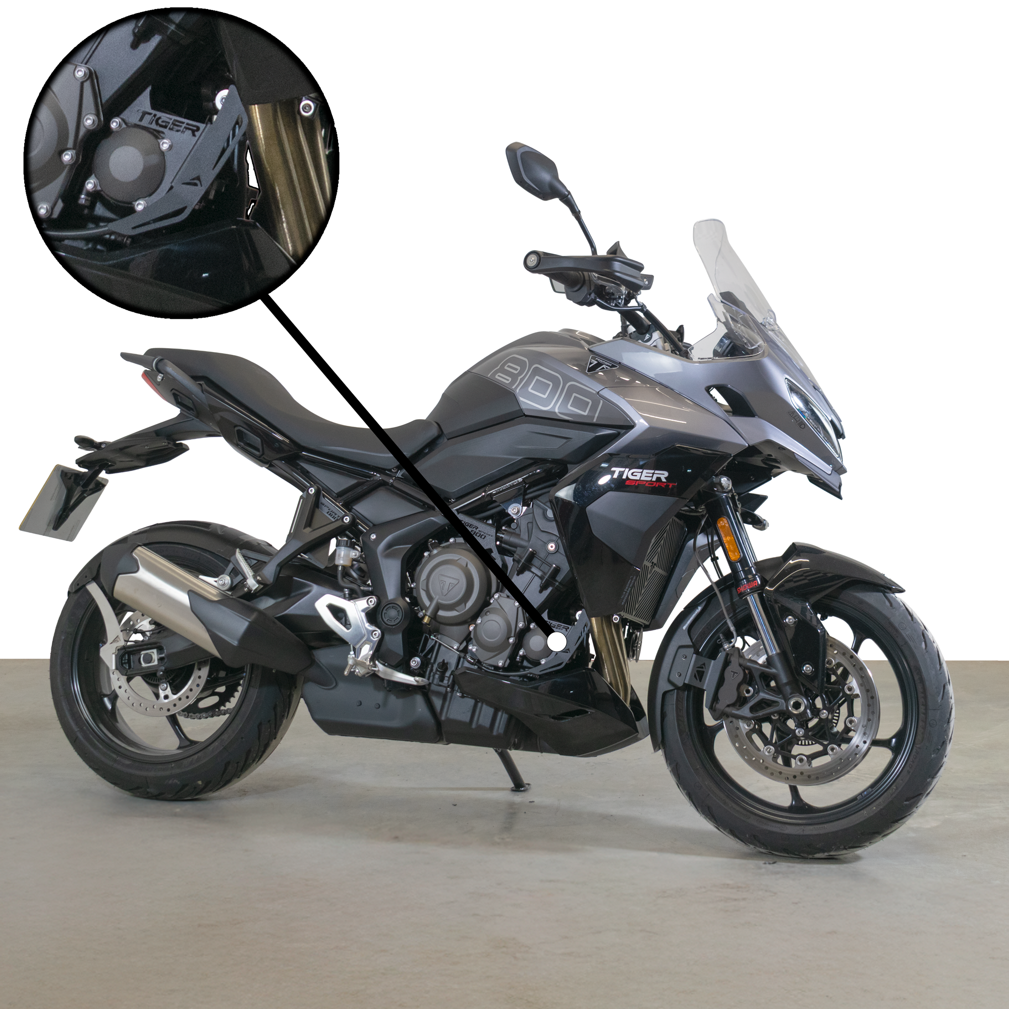 Pyramid Clutch Cable Cover | Matte Black | Triumph Tiger Sport 660 2022>Current -   Pyramid Motorcycle Accessories