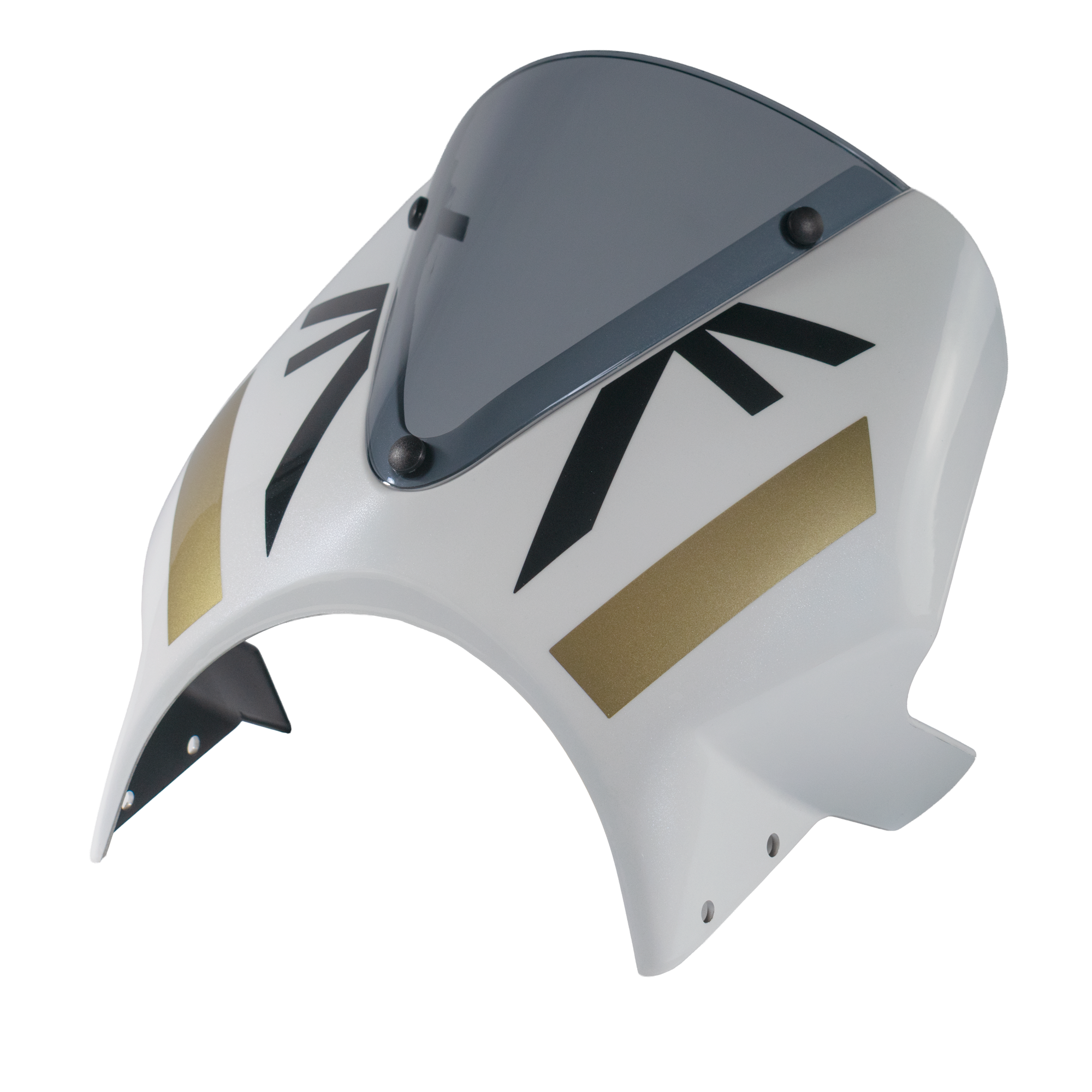 Pyramid Fly Screen | Pearl Metallic White/Phantom Black | Triumph Speed 400 2025>Current -   Pyramid Motorcycle Accessories