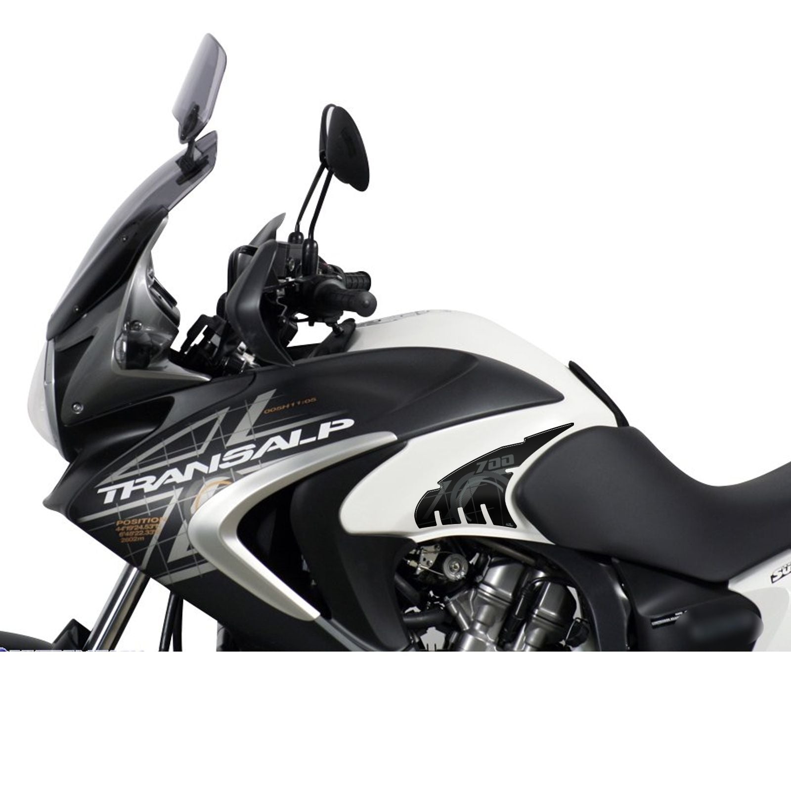 Resin Bike 3D Motorcycle Stickers - Tank Sides | Honda XL 700 Transalp 2007>2013 -   Pyramid Motorcycle Accessories