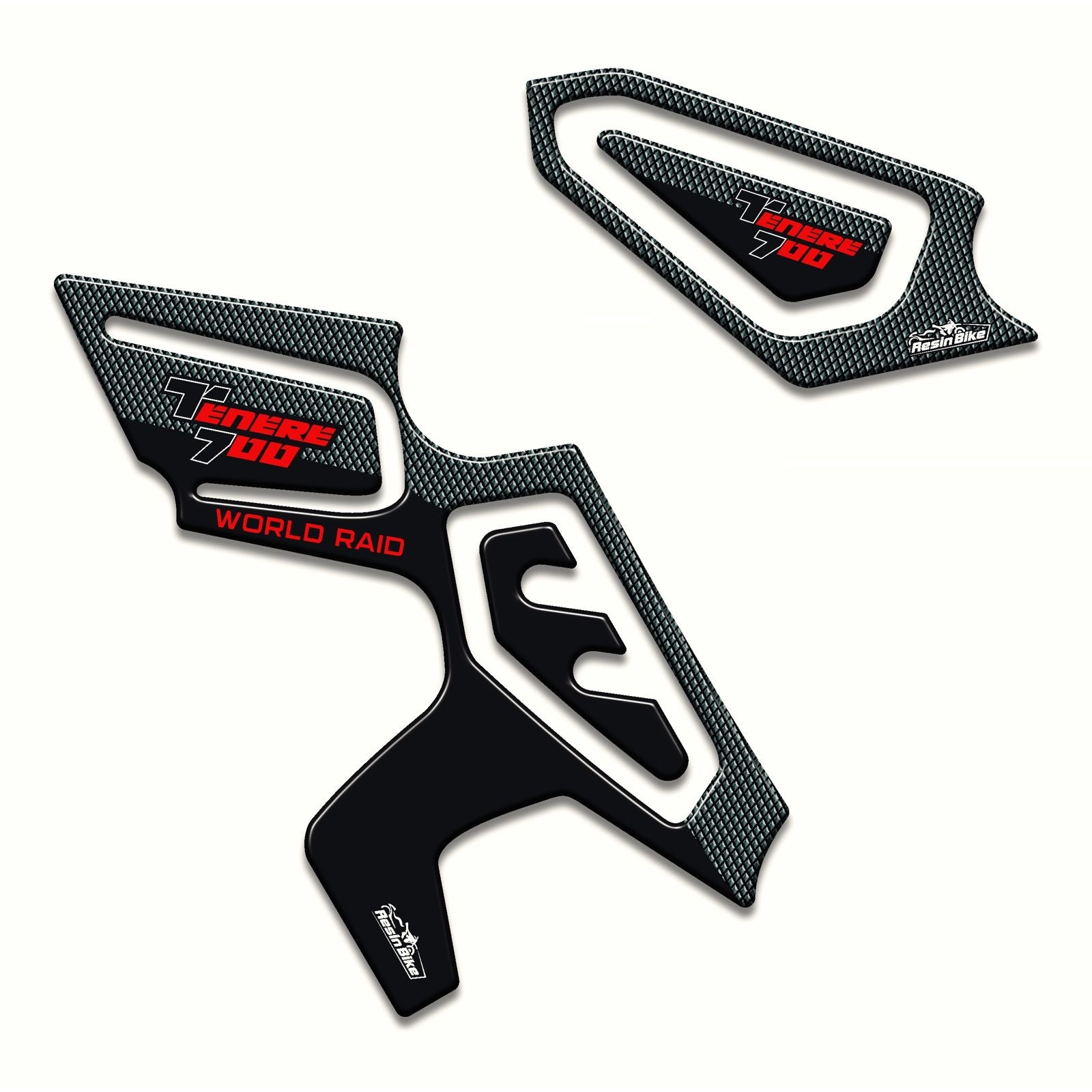 Resin Bike 3D Motorcycle Stickers - Heel Pads | Yamaha Tenere 700 2019>2020 RB-B3476N00 -   Pyramid Motorcycle Accessories