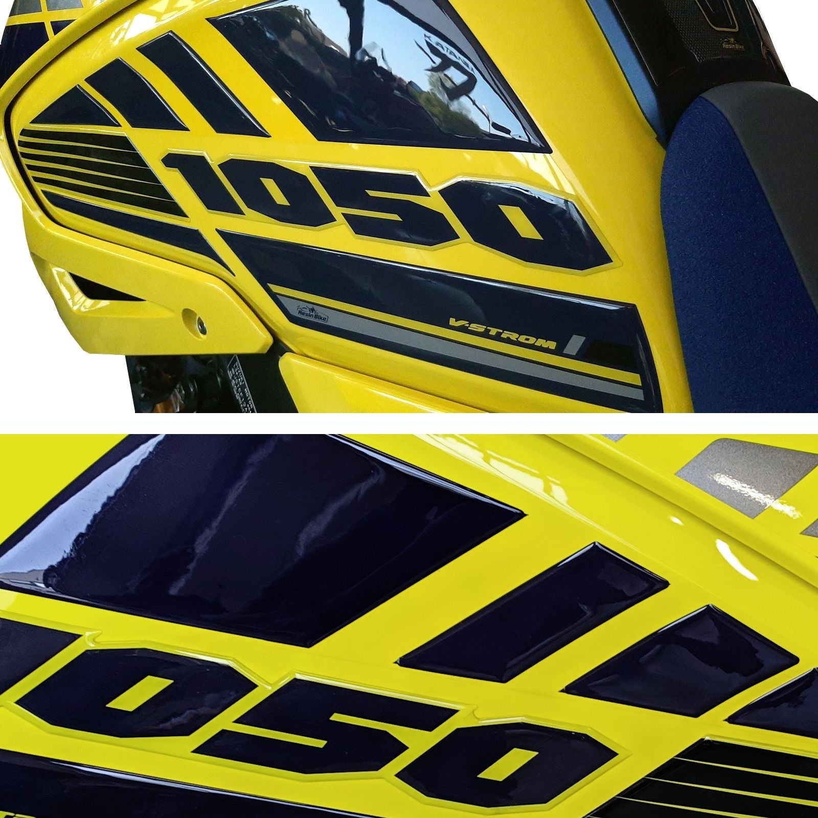 Resin Bike 3D Motorcycle Stickers - Tank Sides | Suzuki V-Strom 1050 / 1050XT 2020>2023 RB-1000138800007 -   Pyramid Motorcycle Accessories