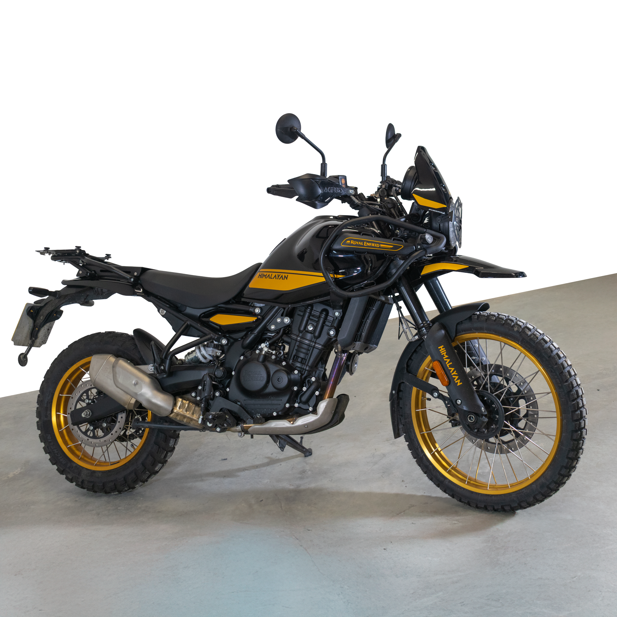 Pyramid Fly Screen | Hanle Black/Gold Scheme | Royal Enfield Himalayan 450 2024>Current -   Pyramid Motorcycle Accessories