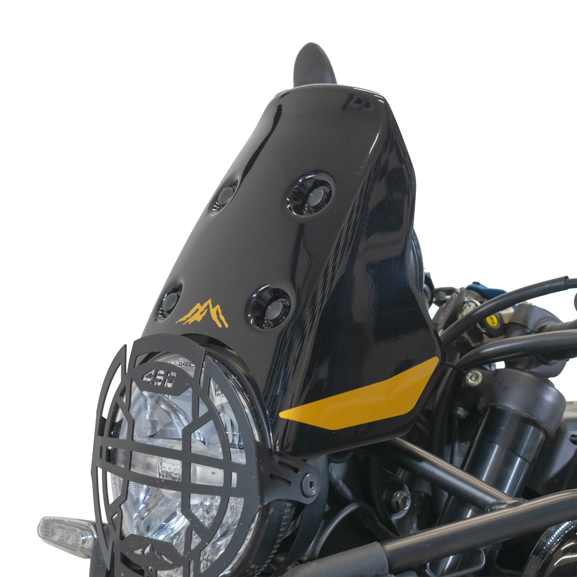 Pyramid Fly Screen | Hanle Black/Gold Scheme | Royal Enfield Himalayan 450 2024>Current -   Pyramid Motorcycle Accessories
