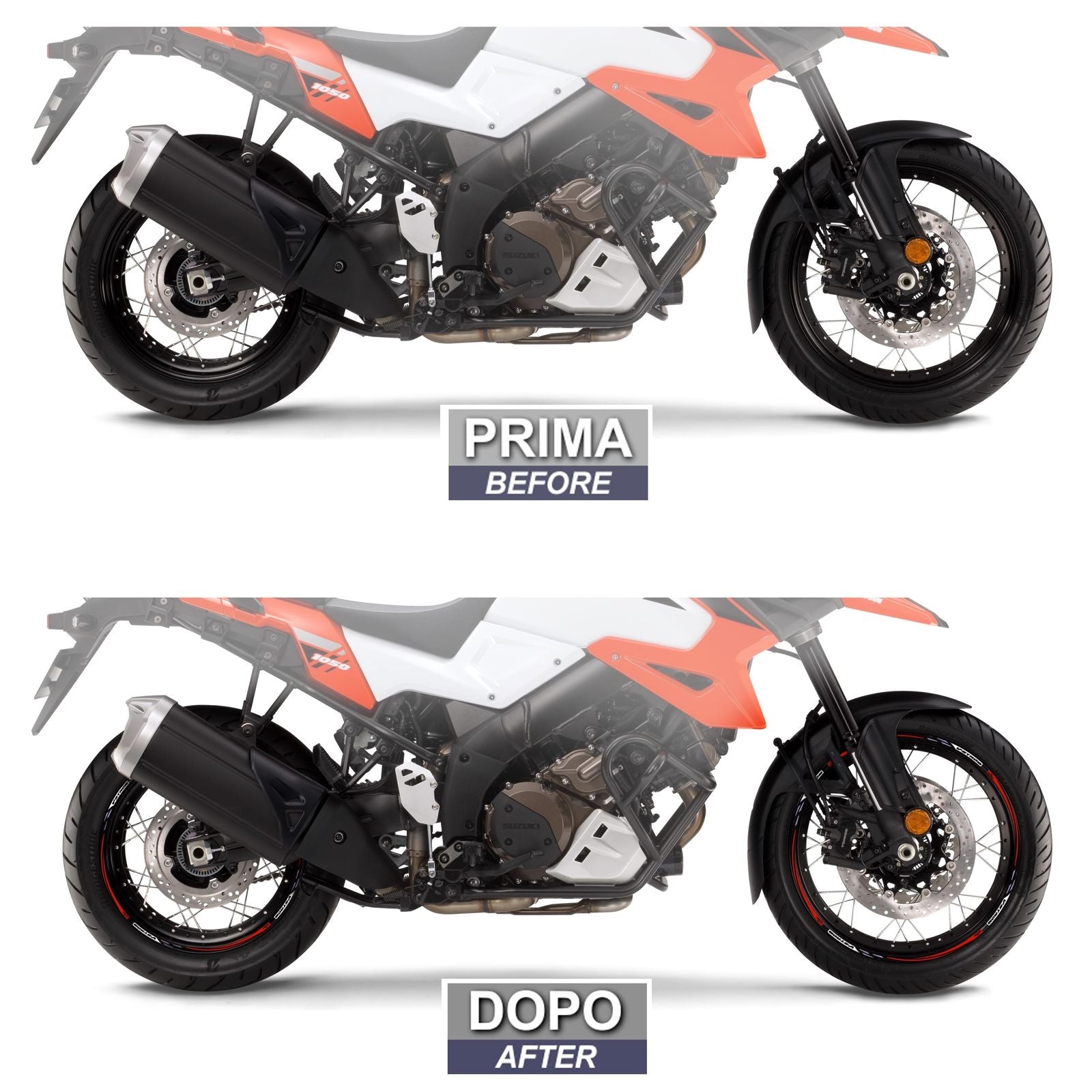 Resin Bike 3D Motorcycle Stickers - Wheels| Suzuki V-Strom 1050 / 1050XT 2020>2023RB-1000140200000 -   Pyramid Motorcycle Accessories