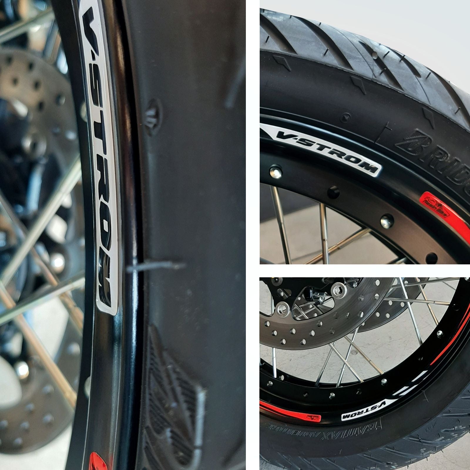 Resin Bike 3D Motorcycle Stickers - Wheels| Suzuki V-Strom 1050 / 1050XT 2020>2023RB-1000140200000 -   Pyramid Motorcycle Accessories