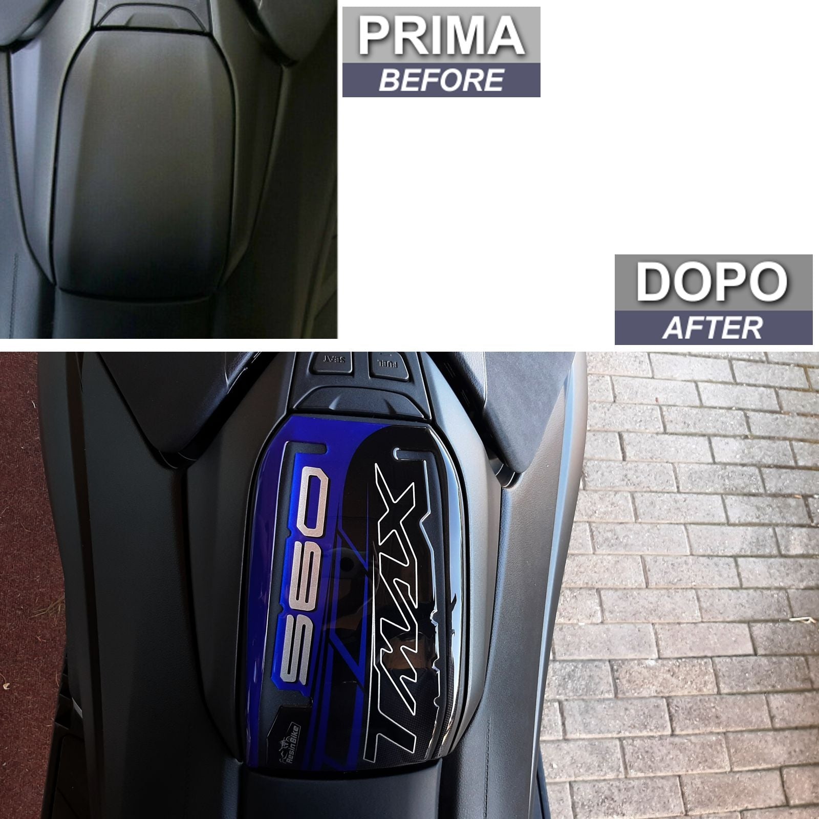 Resin Bike 3D Motorcycle Stickers - Fuel Cap | Yamaha TMAX 560 2020>2021 RB-1000140800002 -   Pyramid Motorcycle Accessories