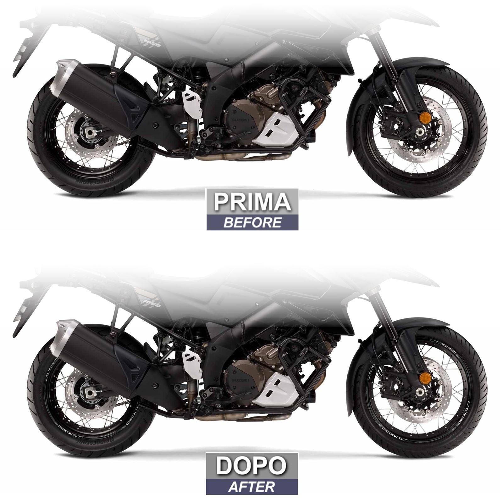Resin Bike 3D Motorcycle Stickers - Wheels| Suzuki V-Strom 1050 / 1050XT 2020>2023RB-1000140900009 -   Pyramid Motorcycle Accessories