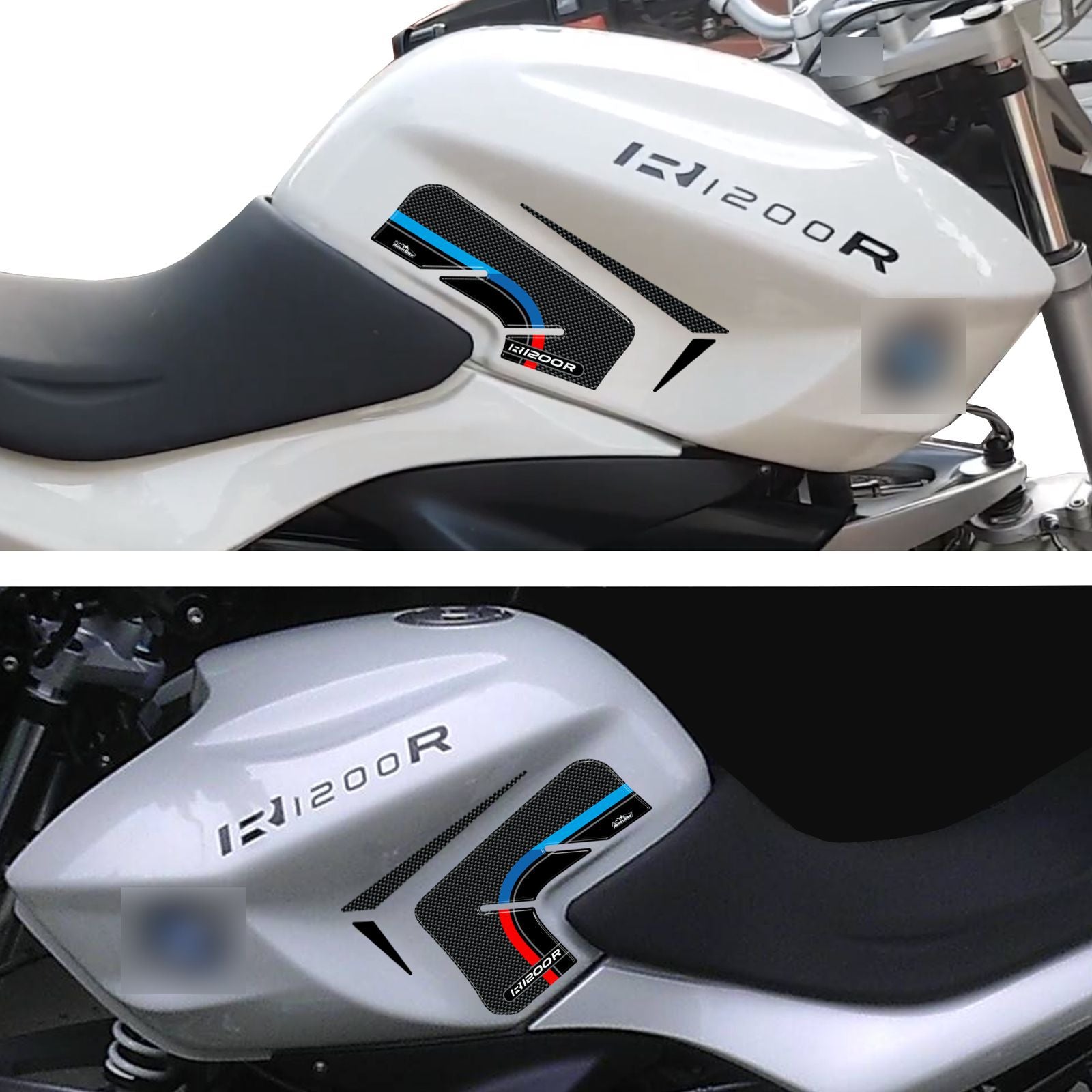 Resin Bike 3D Motorcycle Stickers - Tank Sides | BMW R 1200 R 2011>2014 -   Pyramid Motorcycle Accessories